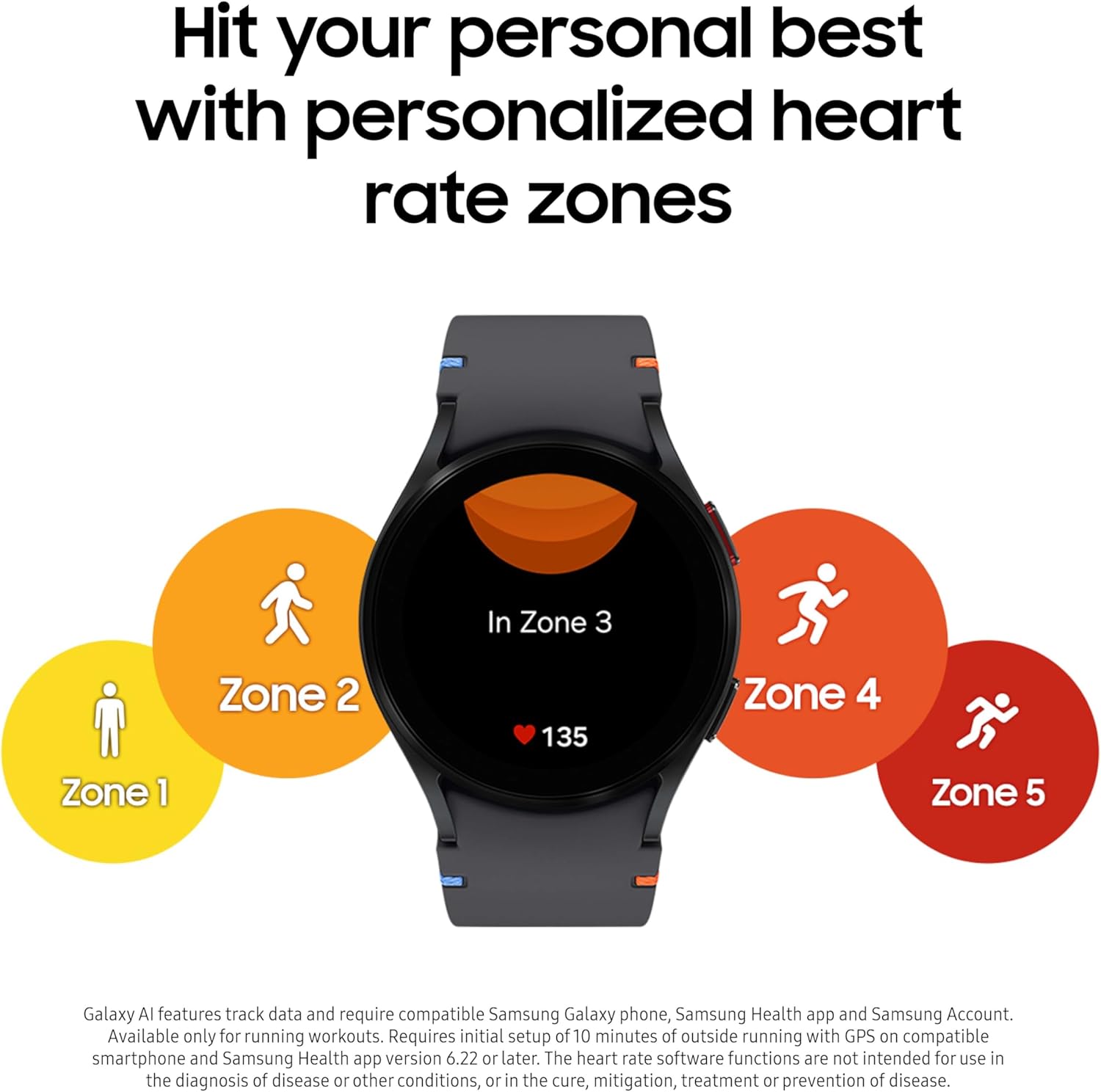 SAMSUNG Galaxy Watch FE, 40mm BT, Sapphire Crystal Display, Sleep Coach, Fall Detection Smart watch