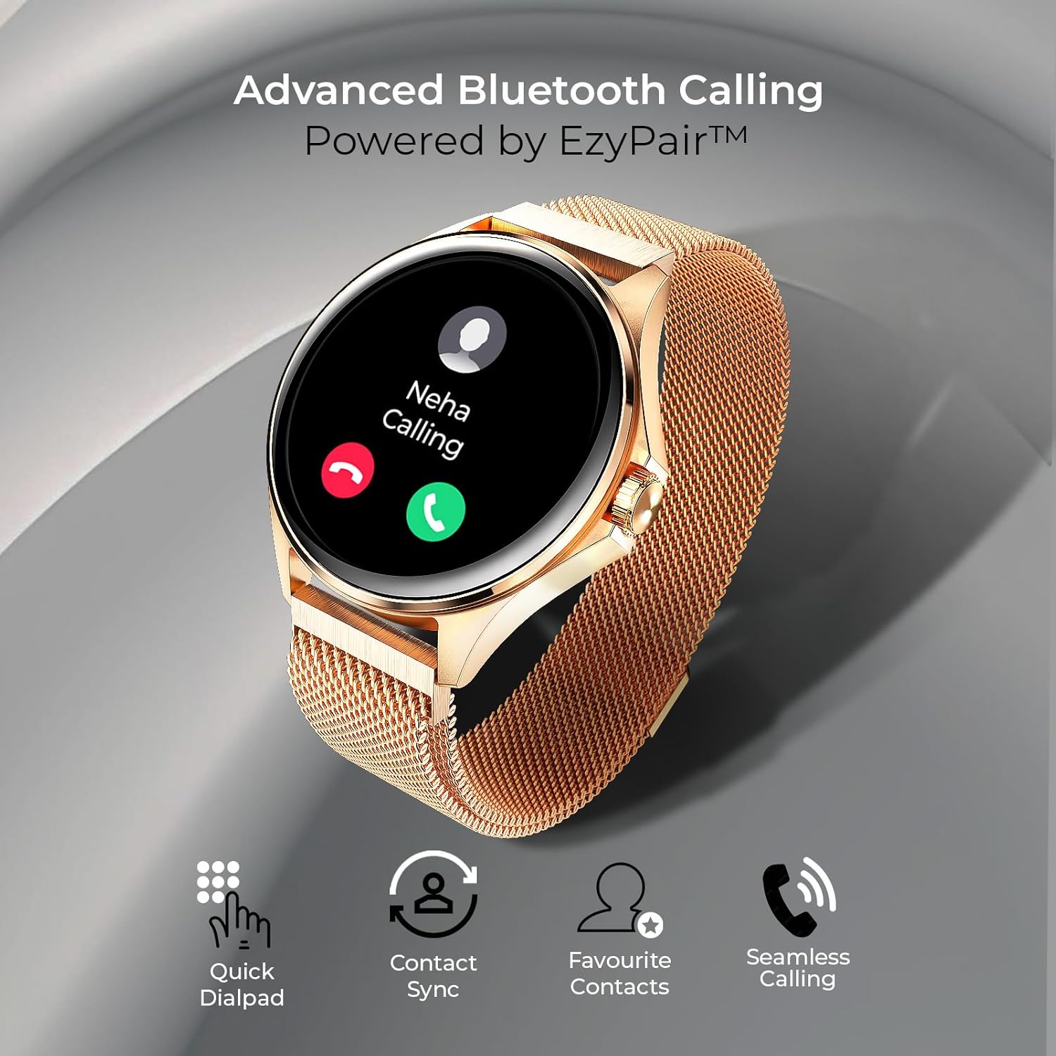 beatXP Nuke 1.32'' Super AMOLED Display, Bluetooth Calling with Health Tracking & IP67 Smartwatch