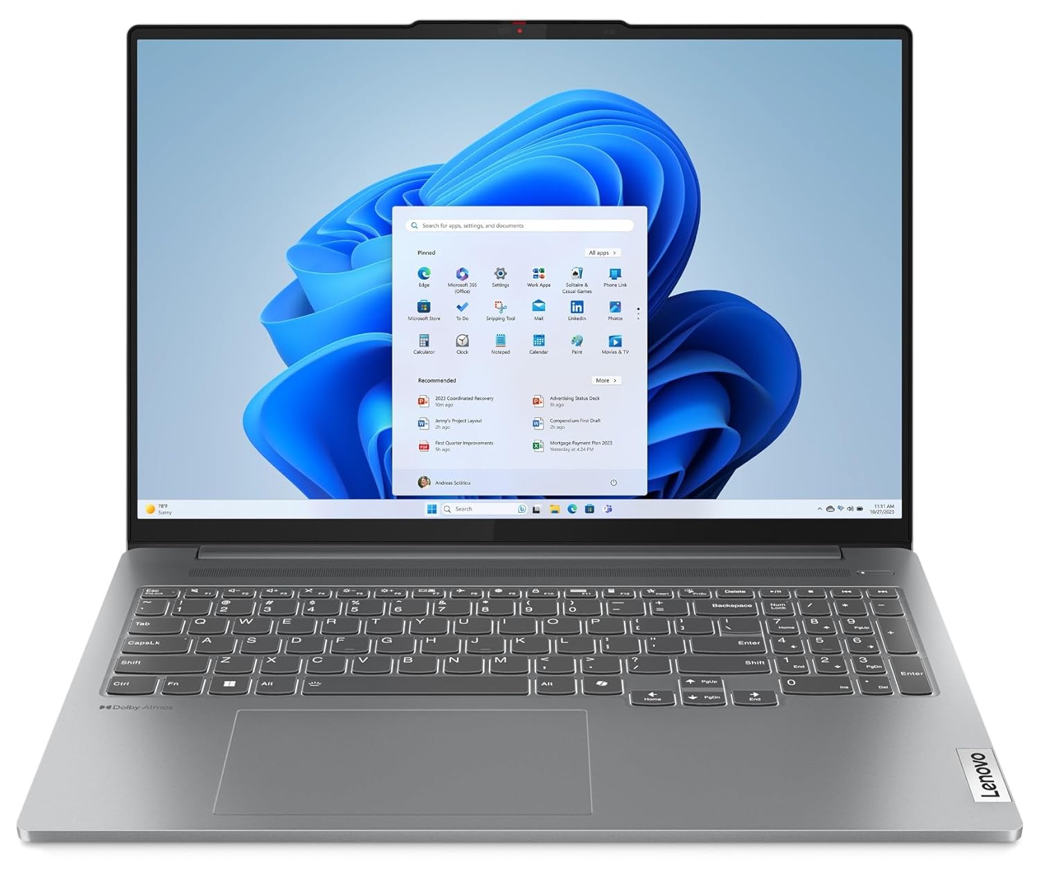 Lenovo IdeaPad Pro 5 AMD Ryzen 7 Octa Core 8845HS 16AHP9 Gaming Laptop