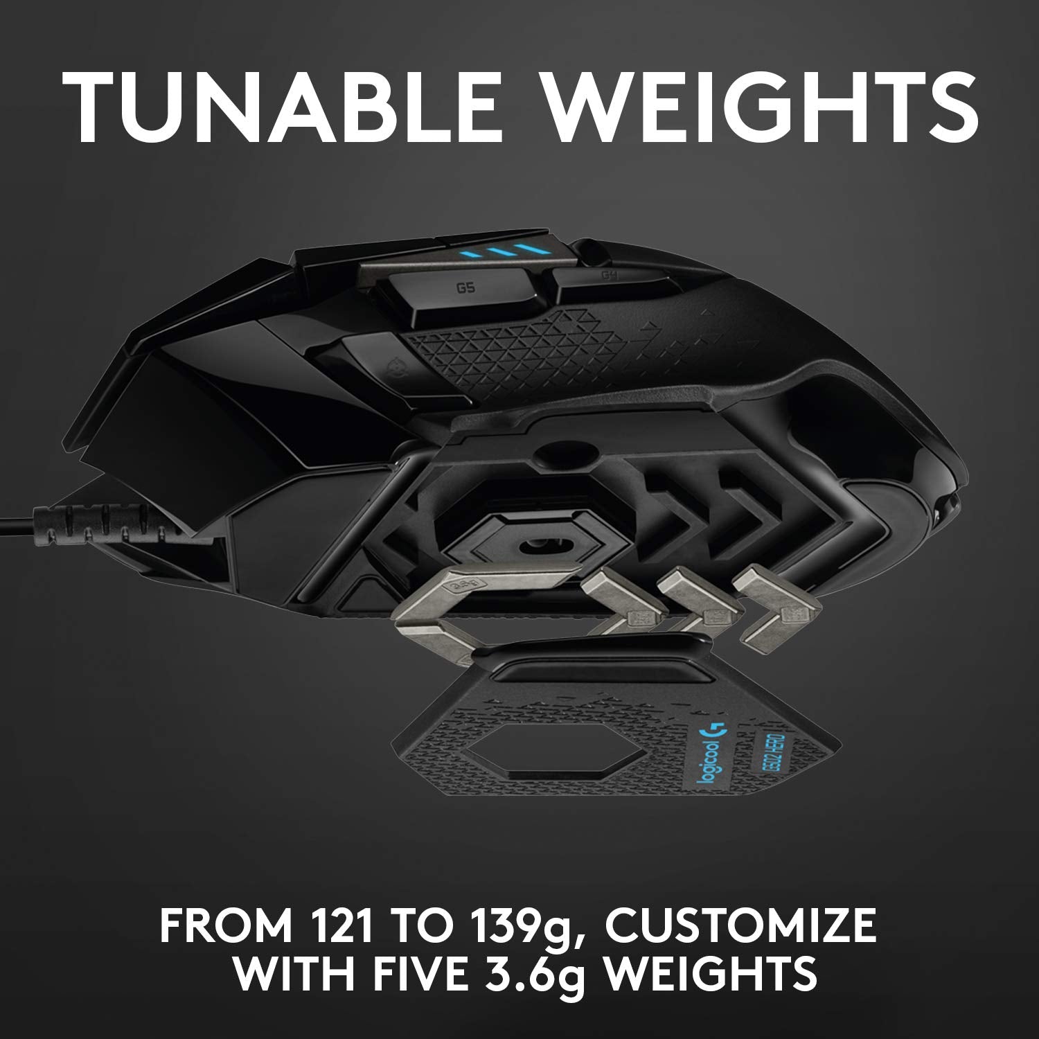 Logitech G502 Hero / Hero 25K Sensor, Adj DPI Upto 25600, RGB, 11 Programmable Buttons Wired Optical Gaming Mouse