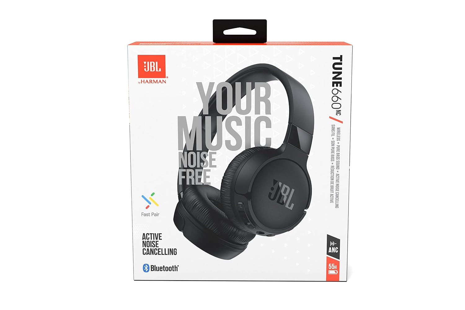 JBL Tune 660NC with 55 Hours of Battery Life and Active Noise Cancelling Bluetooth Headphones