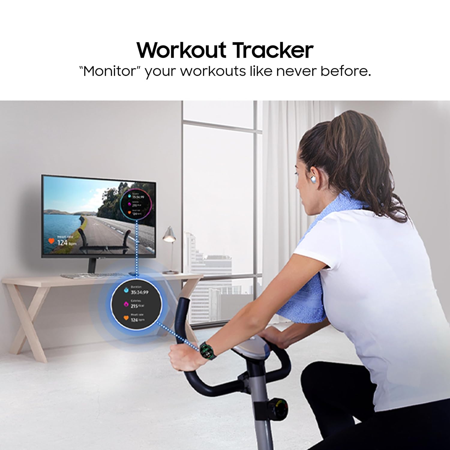SAMSUNG M5 Full HD VA Panel with Mouse & Keyboard Control, OTT Apps, IoT Hub, Office 365, Workout Tracker, Multiple Ports, Speakers, Remote, Bluetooth Smart Monitor
