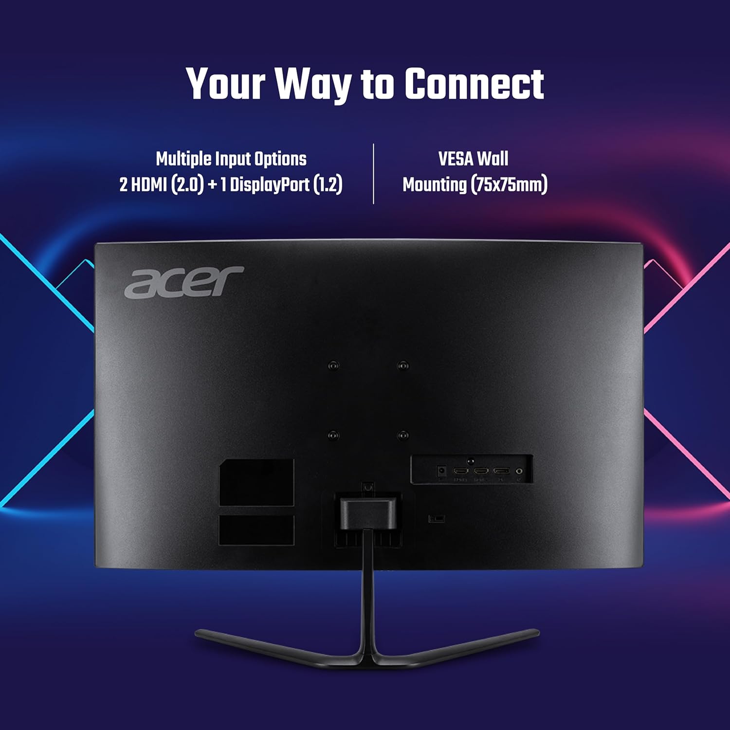 Acer NITRO Curved Full HD LED Backlit VA Panel with HDR10 Support, Vision Care, Display Widget, 1500R Curvature Gaming Monitor
