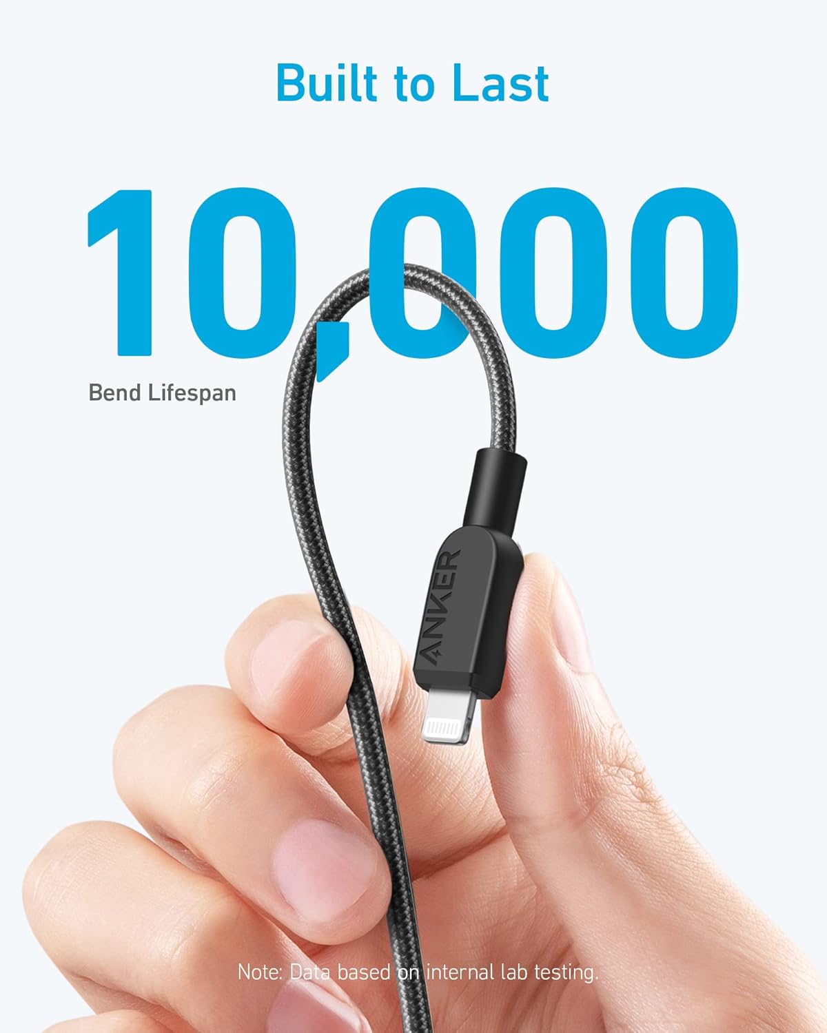 Anker USB C to Lightning Cable, 310 USB-C to Lightning Braided Cable(3ft, Black), MFi Certified, Fast Data Cable