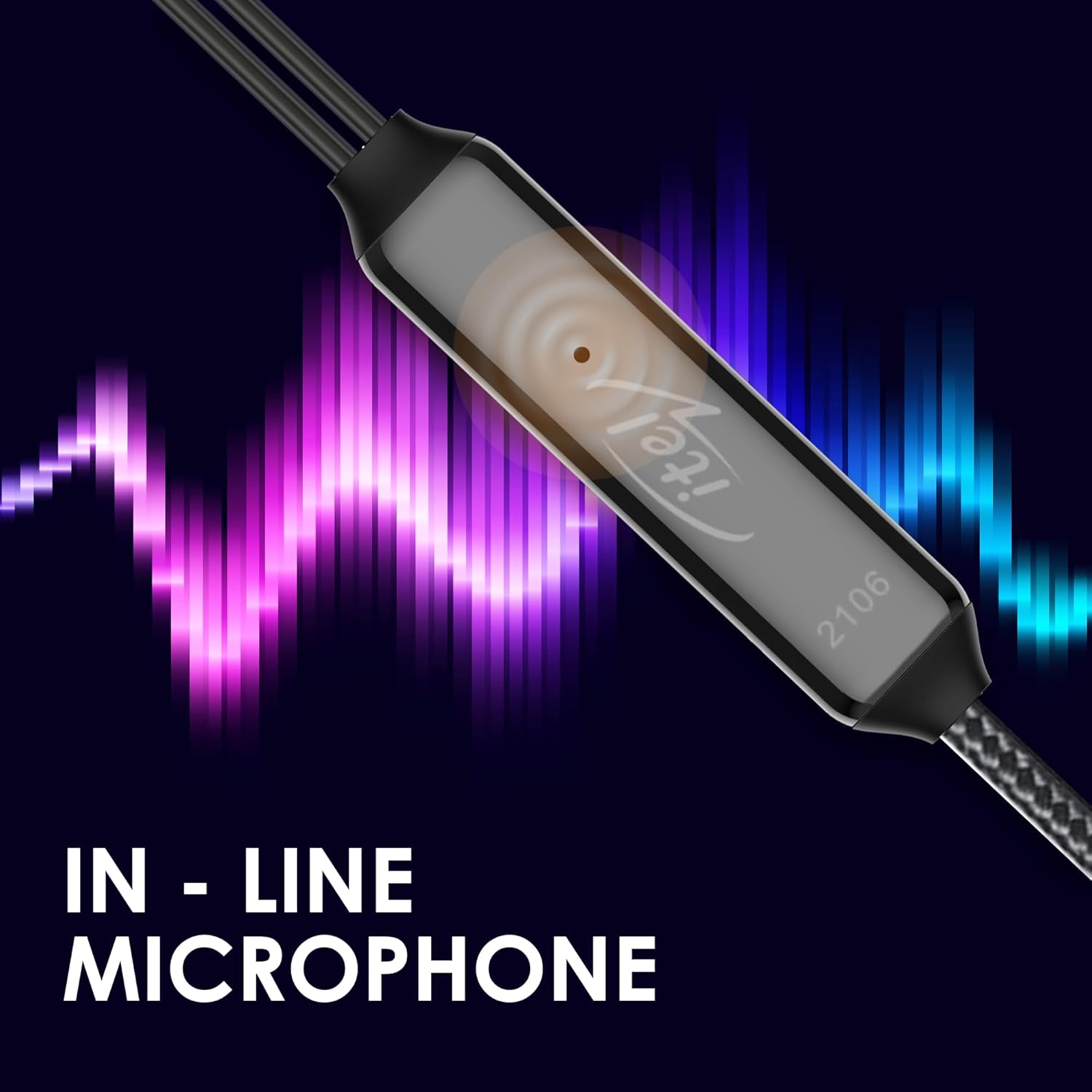 itel IEP-51 With In-line Mic, 10mm Drivers Polished Metal Design and 3-Button Remote Wired Earphone