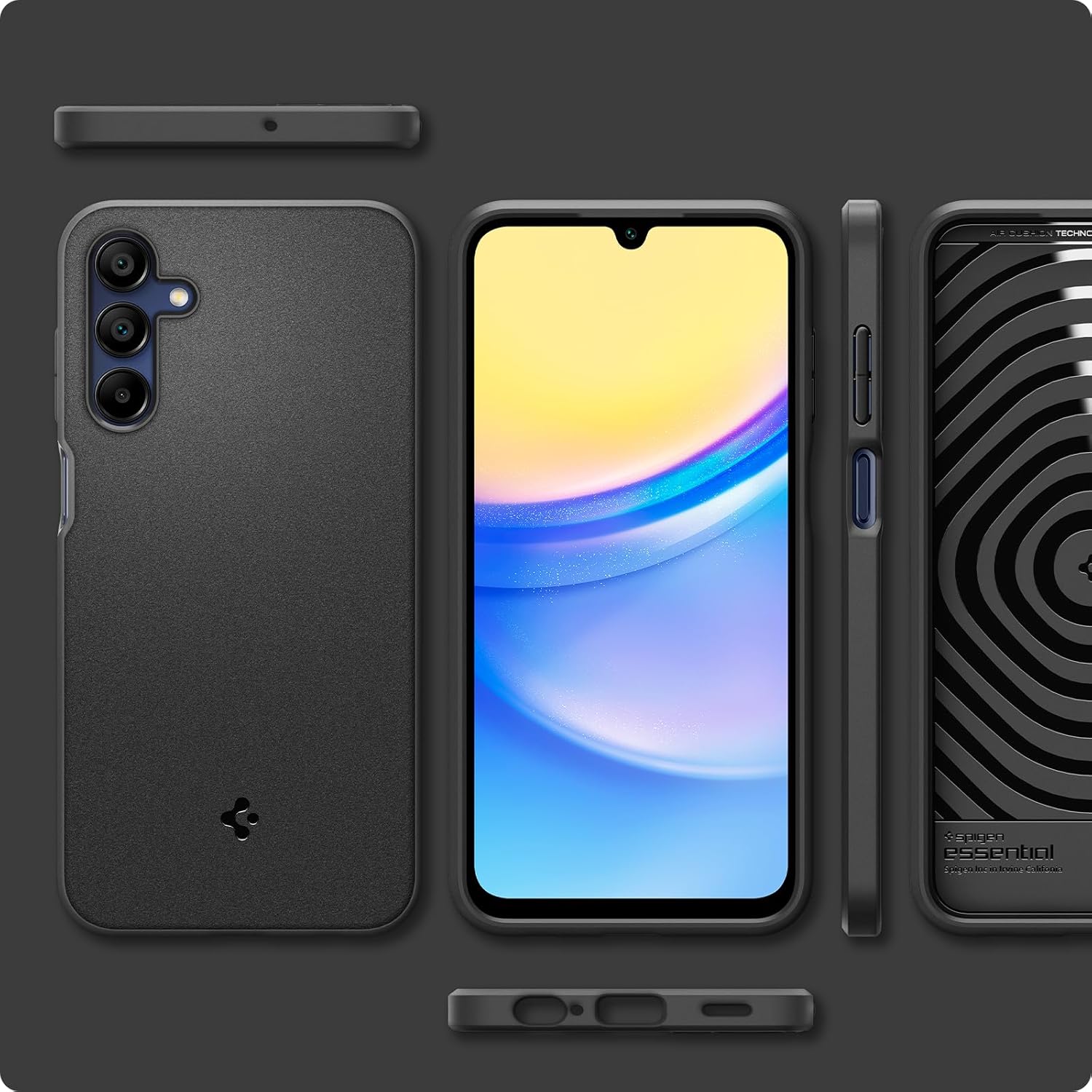 Spigen Essential Sand Blast Back Cover Case Compatible with Samsung Galaxy A15 5G