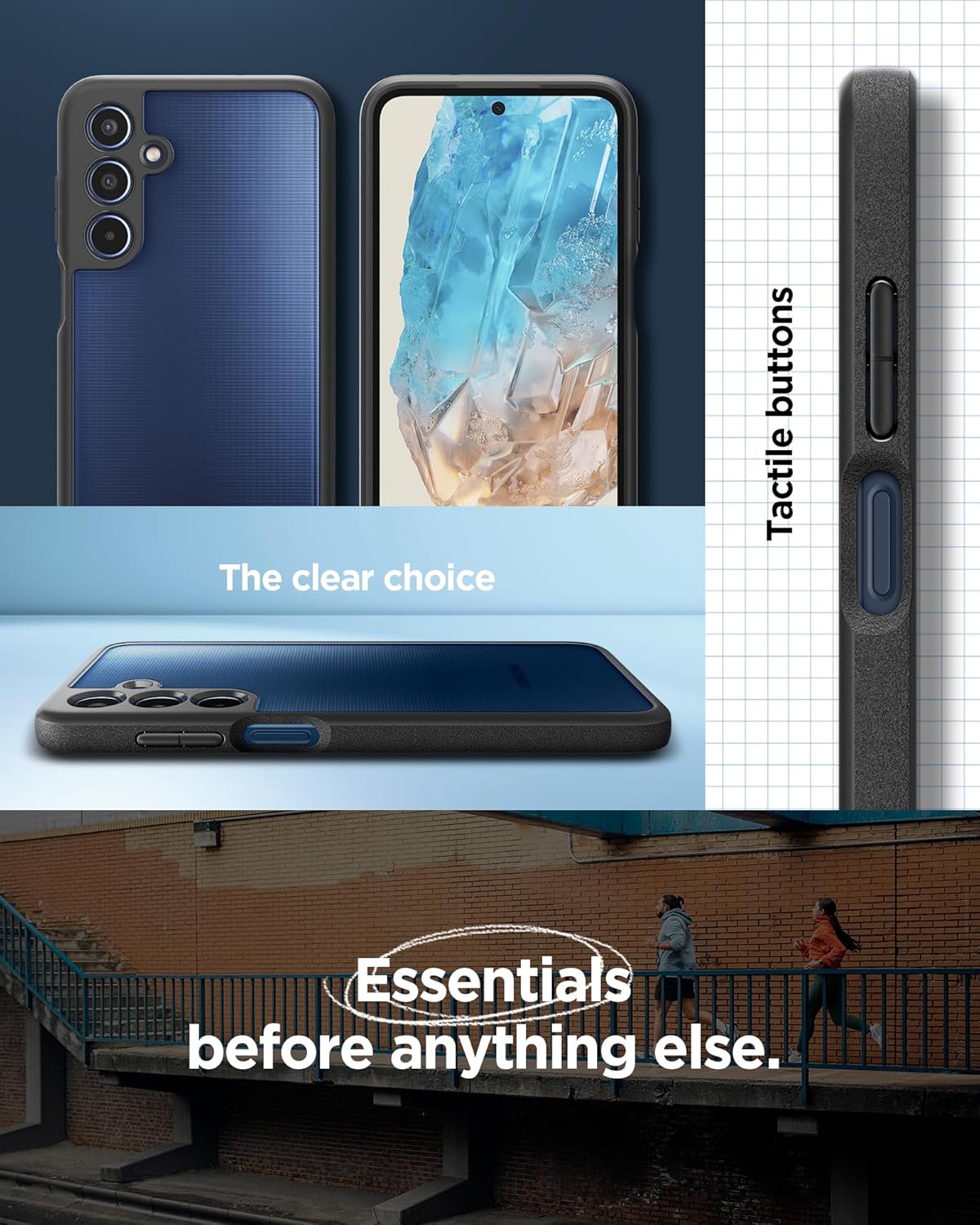 Spigen Essential Sand Blast Back Cover Case Compatible with Samsung Galaxy M35 5G