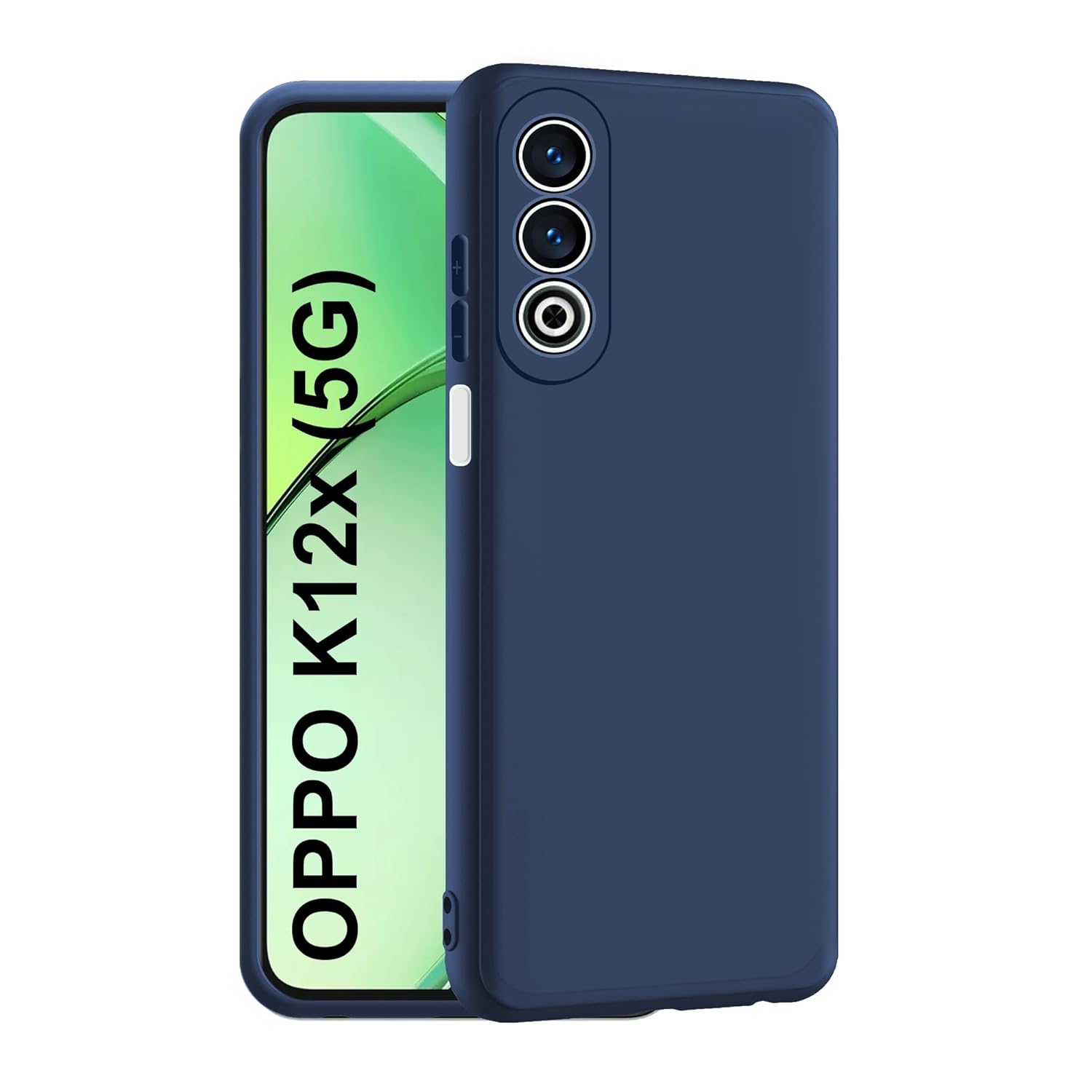 Protect Oppo K12x (5G) Back Cover | Camera Bump Protection & Inner Velvet Fabric Lining | Ultra Slim Matte Soft Rubberised Case Cover