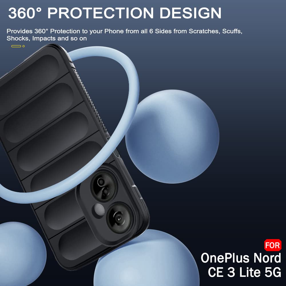 Protect Liquid Silicon Back Cover Case for OnePlus Nord CE 3 Lite 5G | Military Grade Protection with Shockproof 10X Bumpers