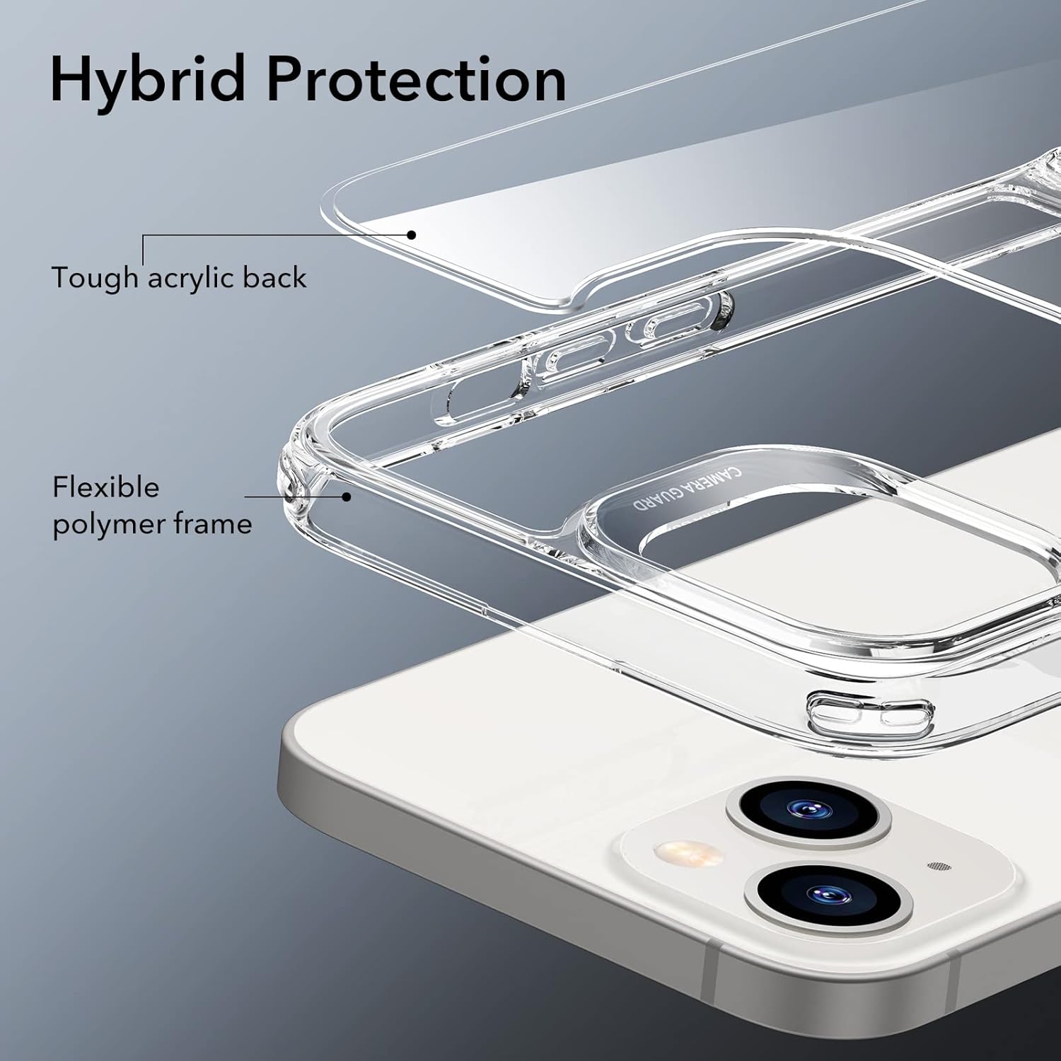 Protect for iPhone 14 Cover with Adjustable Stand, Military-Grade Drop Protection, 3 Stand Modes, TPU, Supports Wireless Charging, Boost Slim Patented Metal Kickstand Phone Back Case