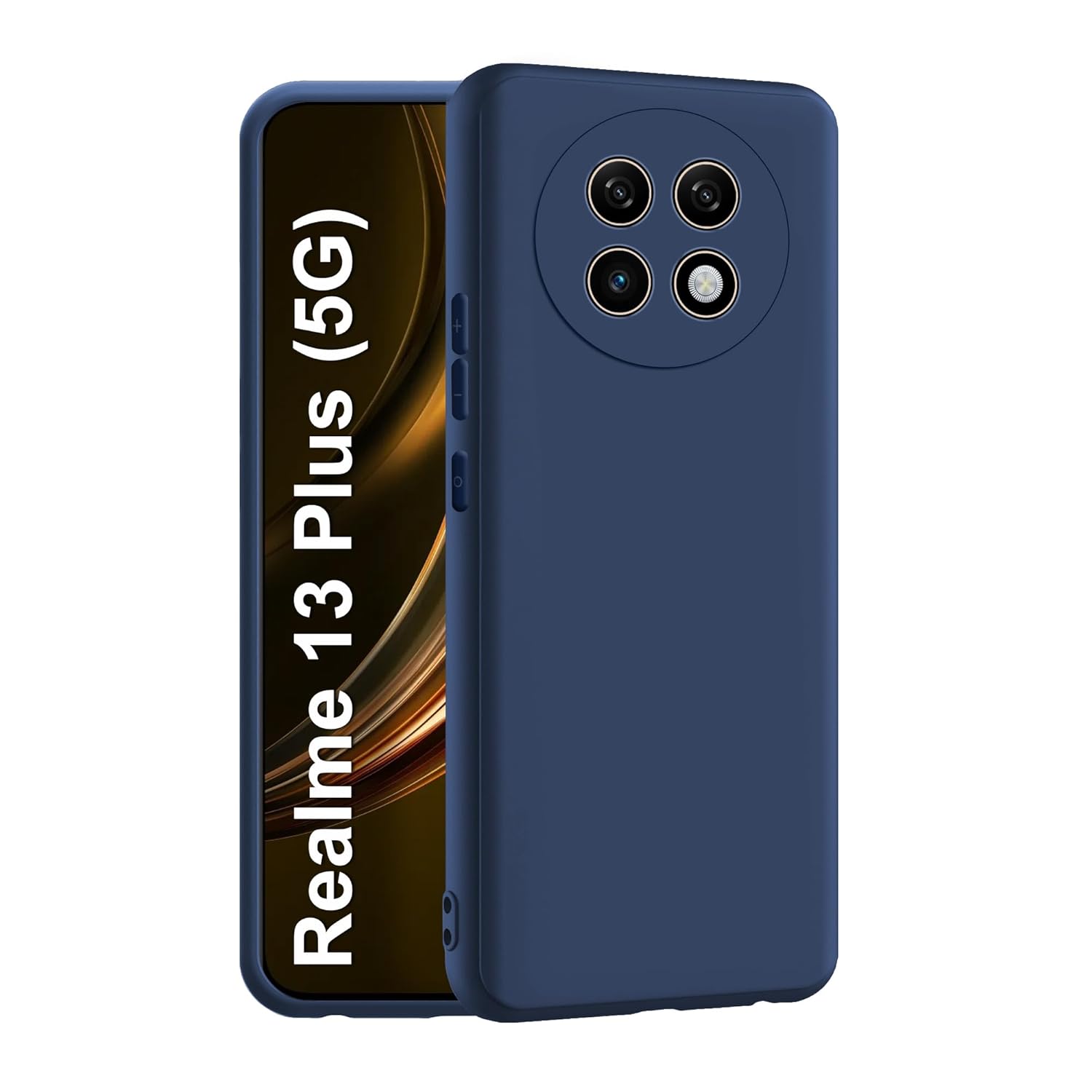 Protect Realme 13 Plus (5G) Back Cover | Camera Bump Protection & Inner Velvet Fabric Lining | Ultra Slim Matte Soft Rubberised Case Cover