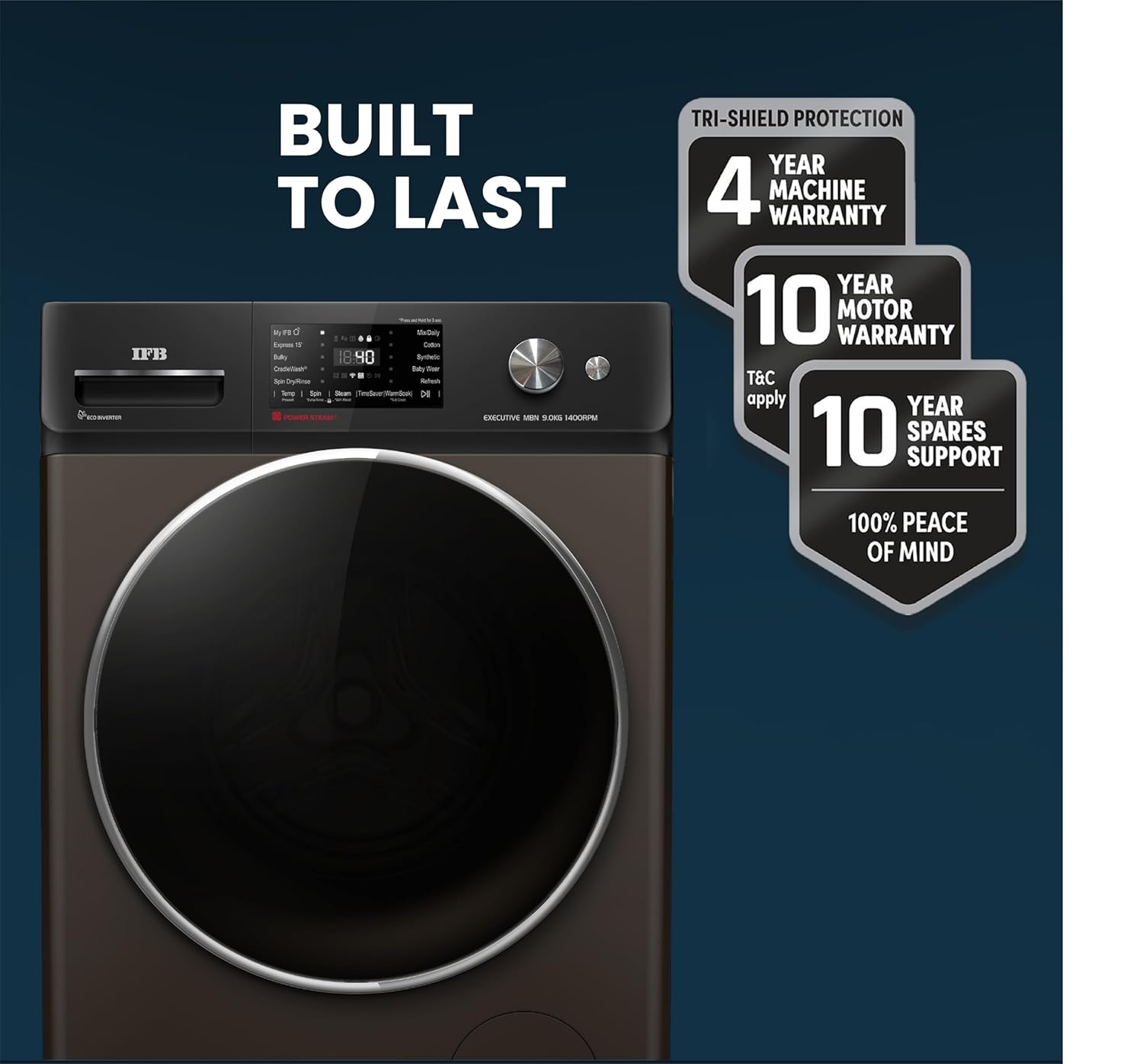 IFB 9 Kg 5 Star Powered by AI with 9 Swirl Wash, WiFi, Fully Automatic Front Load Washing Machine