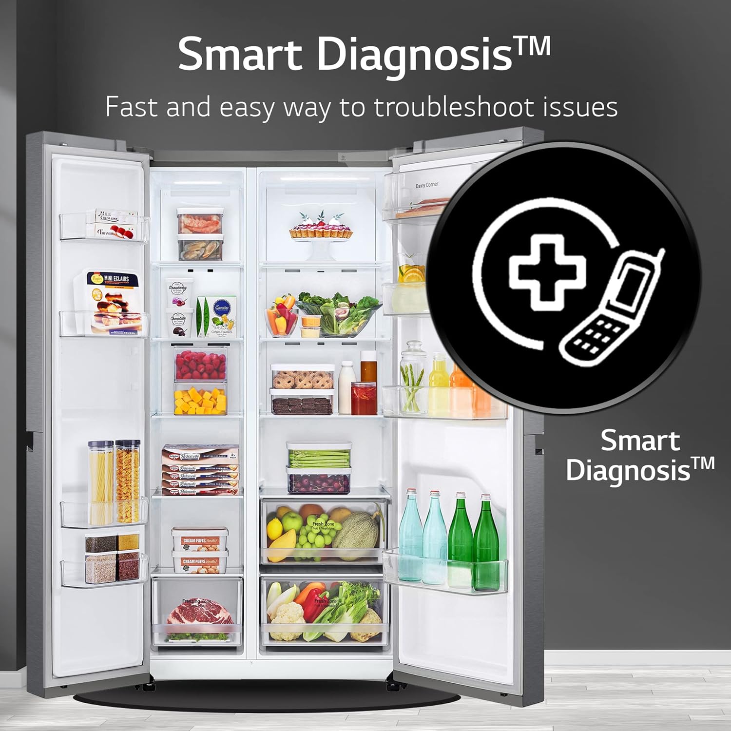 LG 688 L Frost-Free Smart Inverter Compressor Side-By-Side Refrigerator
