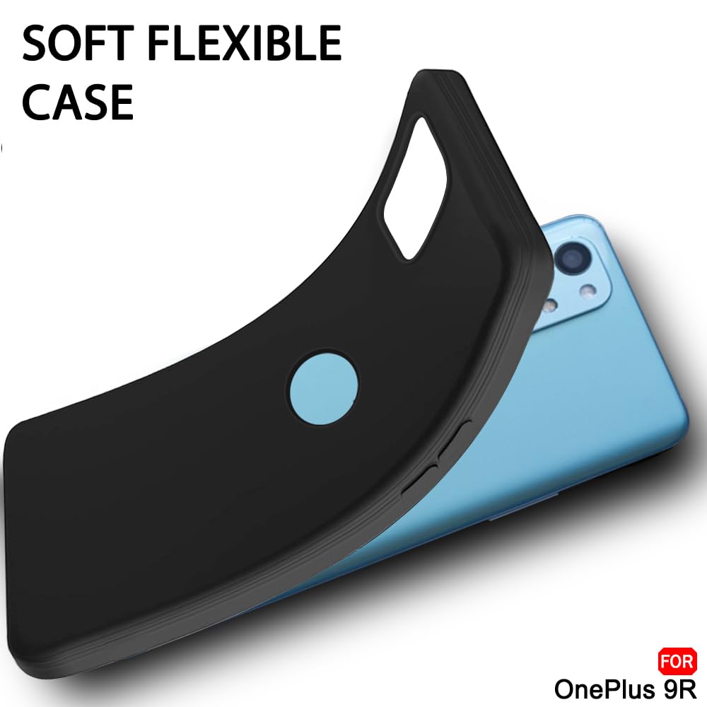 Protect Liquid Silicone Back Cover Case for OnePlus 9R 5G | Soft Micro-Fibre Lining Inside | Camera Protection Bump | Shockproof Back Cover