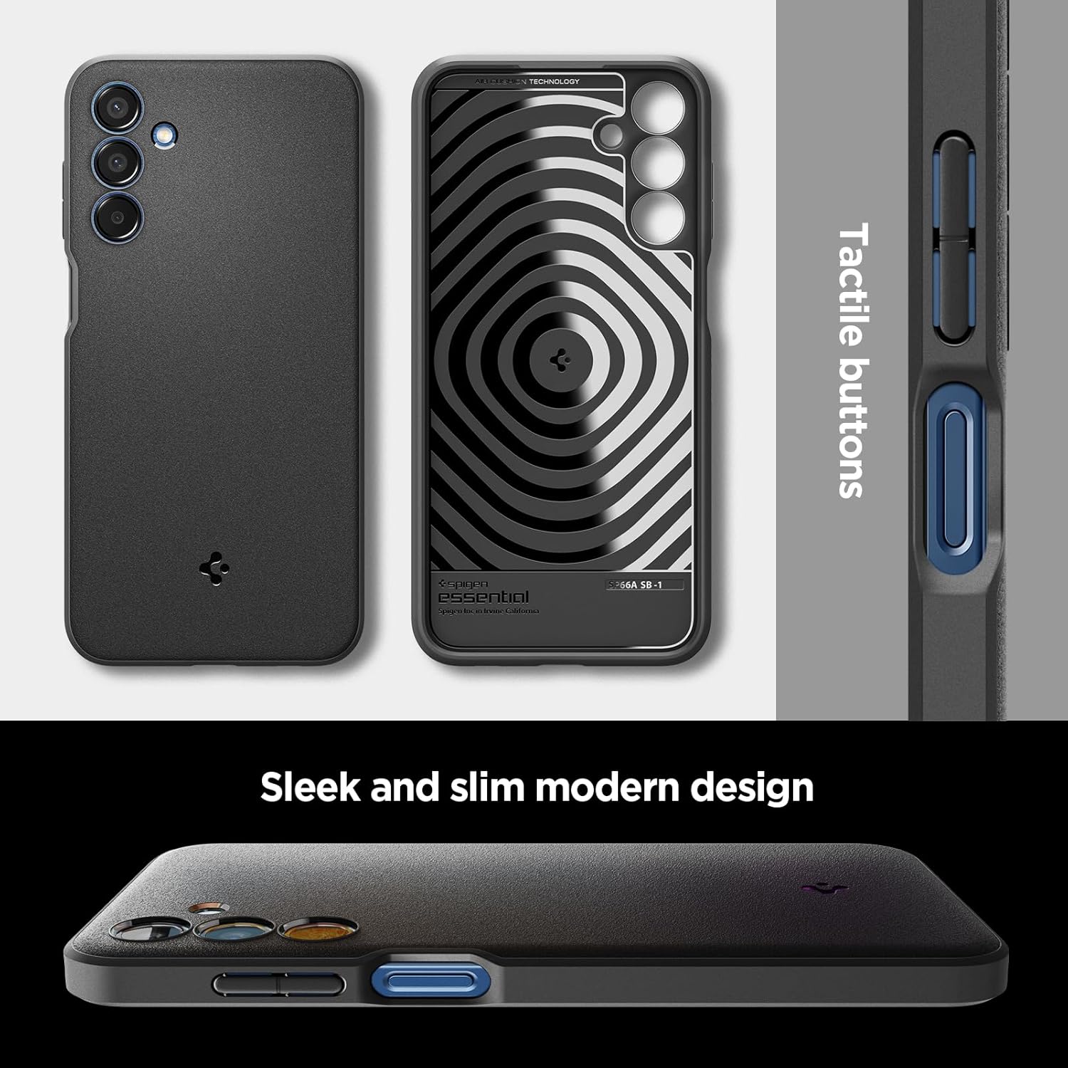 Spigen Essential Sand Blast Back Cover Case Compatible with Samsung Galaxy M15 5G