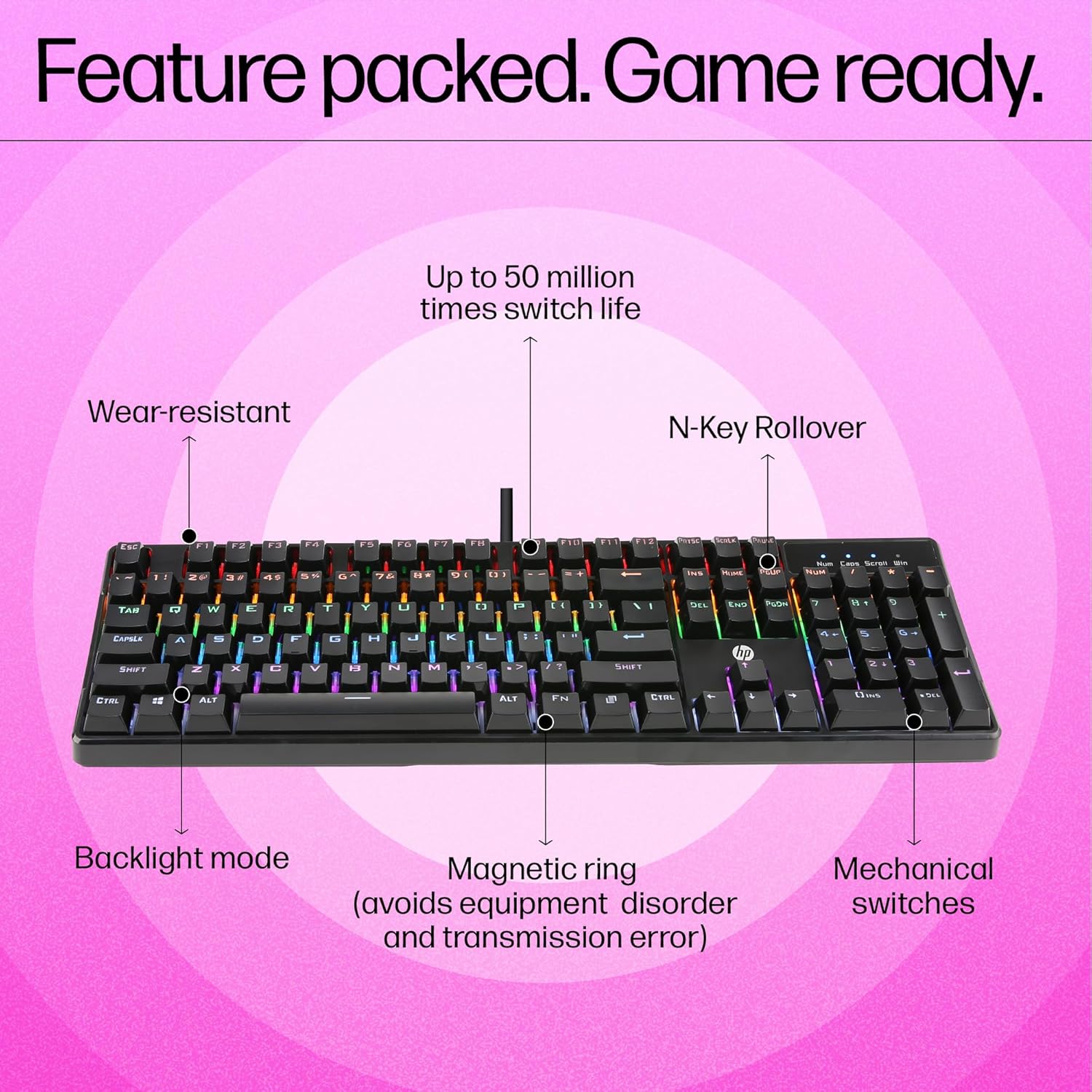 HP GK320 Wired USB Gaming Keyboard
