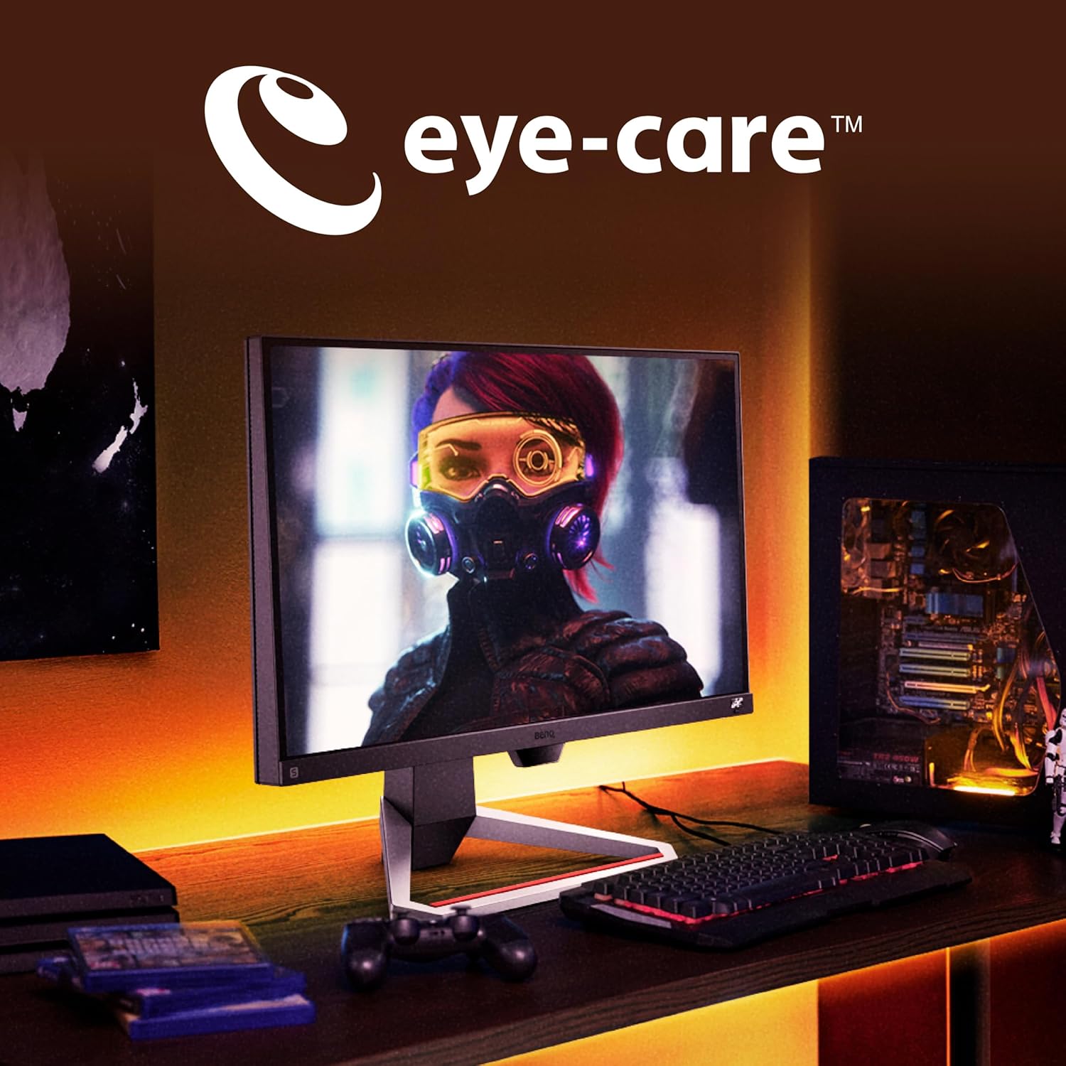 Benq Full HD LED Backlit IPS Panel Bezel-Less HDR with Height Adjust, 99% sRGB, Black Equalizer, 2.5Wx2 treVolo Speakers, HDMI, DP Gaming Monitor