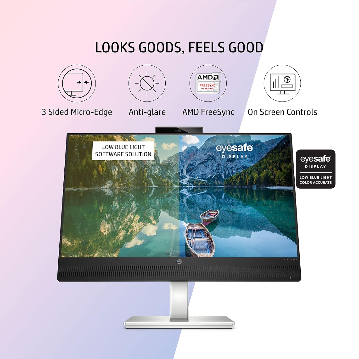 HP Full HD IPS Panel Monitor M24 Webcam Monitor