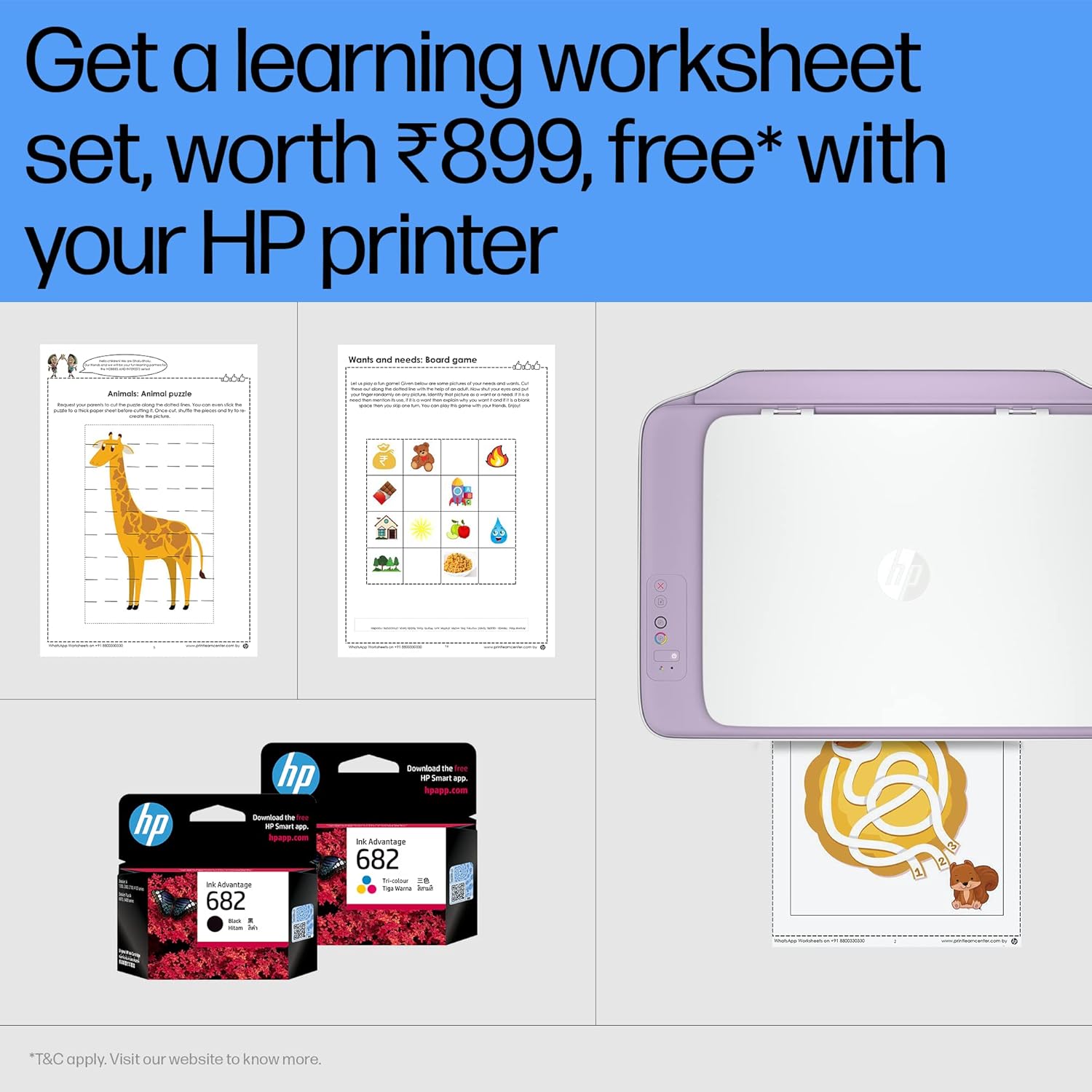 HP DeskJet 2331 Multi-function Color Inkjet Printer with Scanner and Copier , Compact Size, Reliable, Easy Set-Up Through HP Smart App On Your PC Connected Through USB, Ideal for Home (Ink Cartridge)