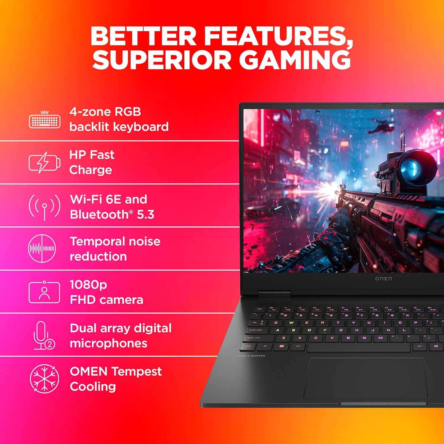 HP Omen AMD Ryzen 7 Octa Core 7840HS 16-xd0015AX Gaming Laptop