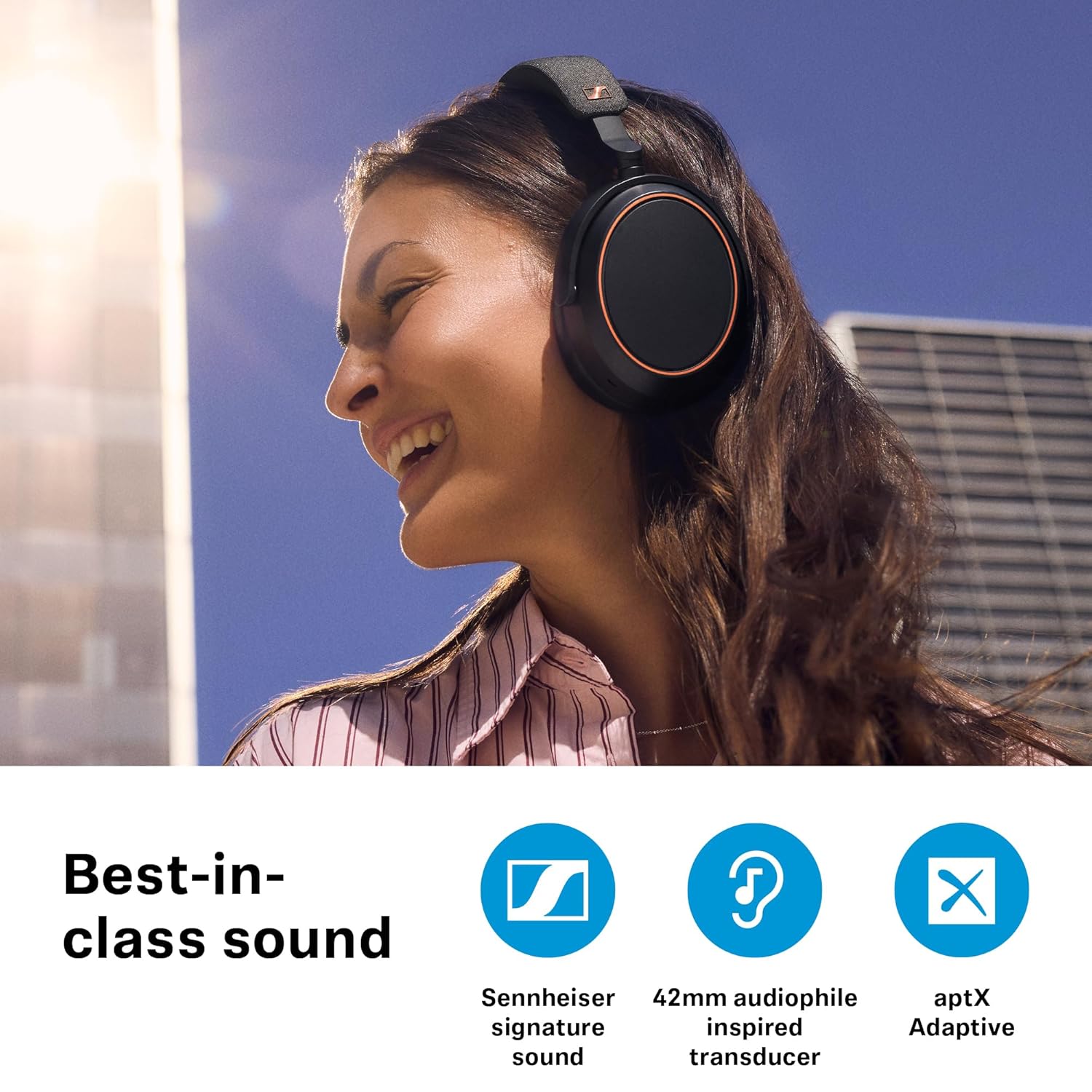 Sennheiser MOMENTUM 4 Wireless designed in Germany with Adaptive ANC and 60 hours battery Bluetooth Headphone
