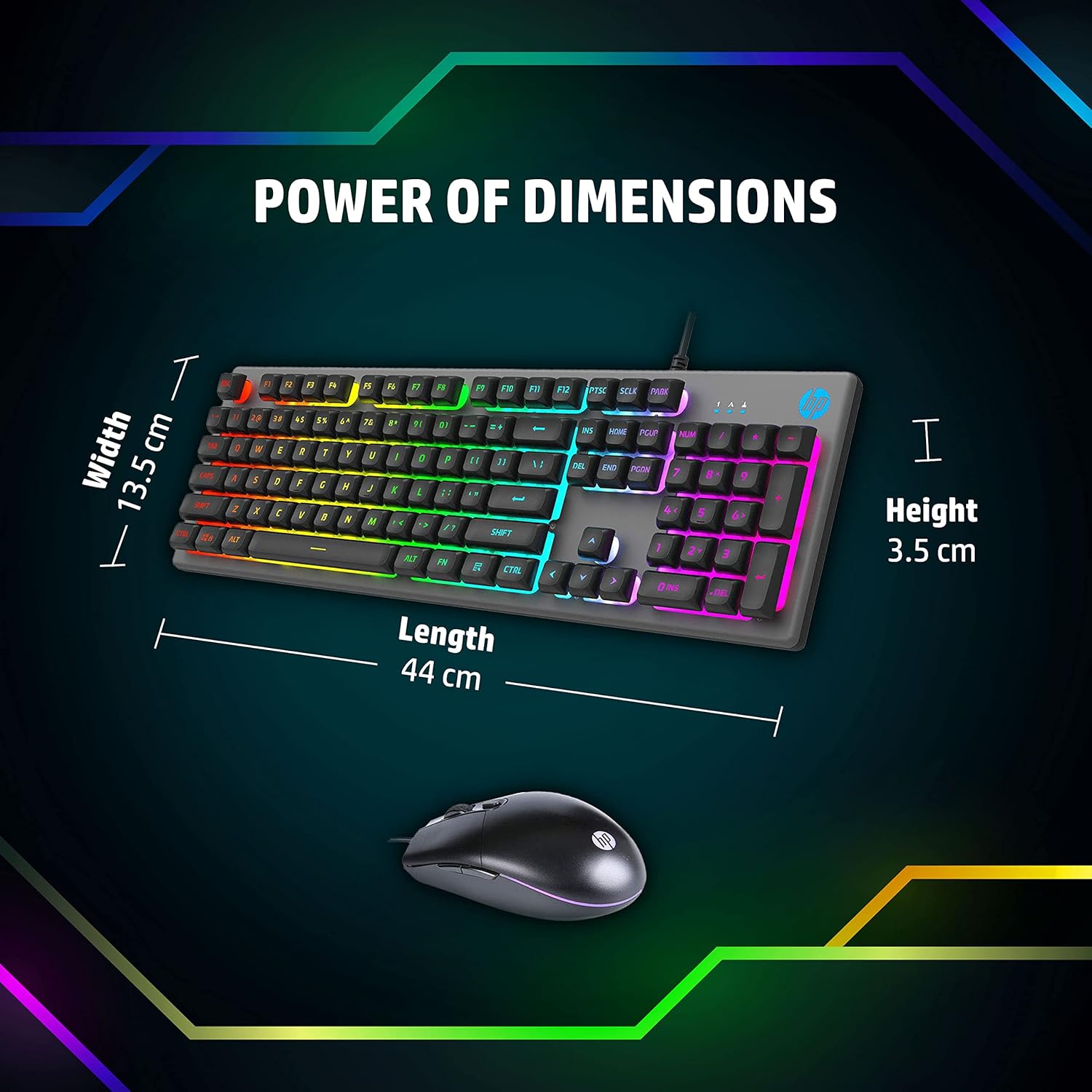HP KM300F Wired USB Gaming Keyboard and Mouse Combo Set (8AA01AA#ACJ) Wired USB Gaming Keyboard