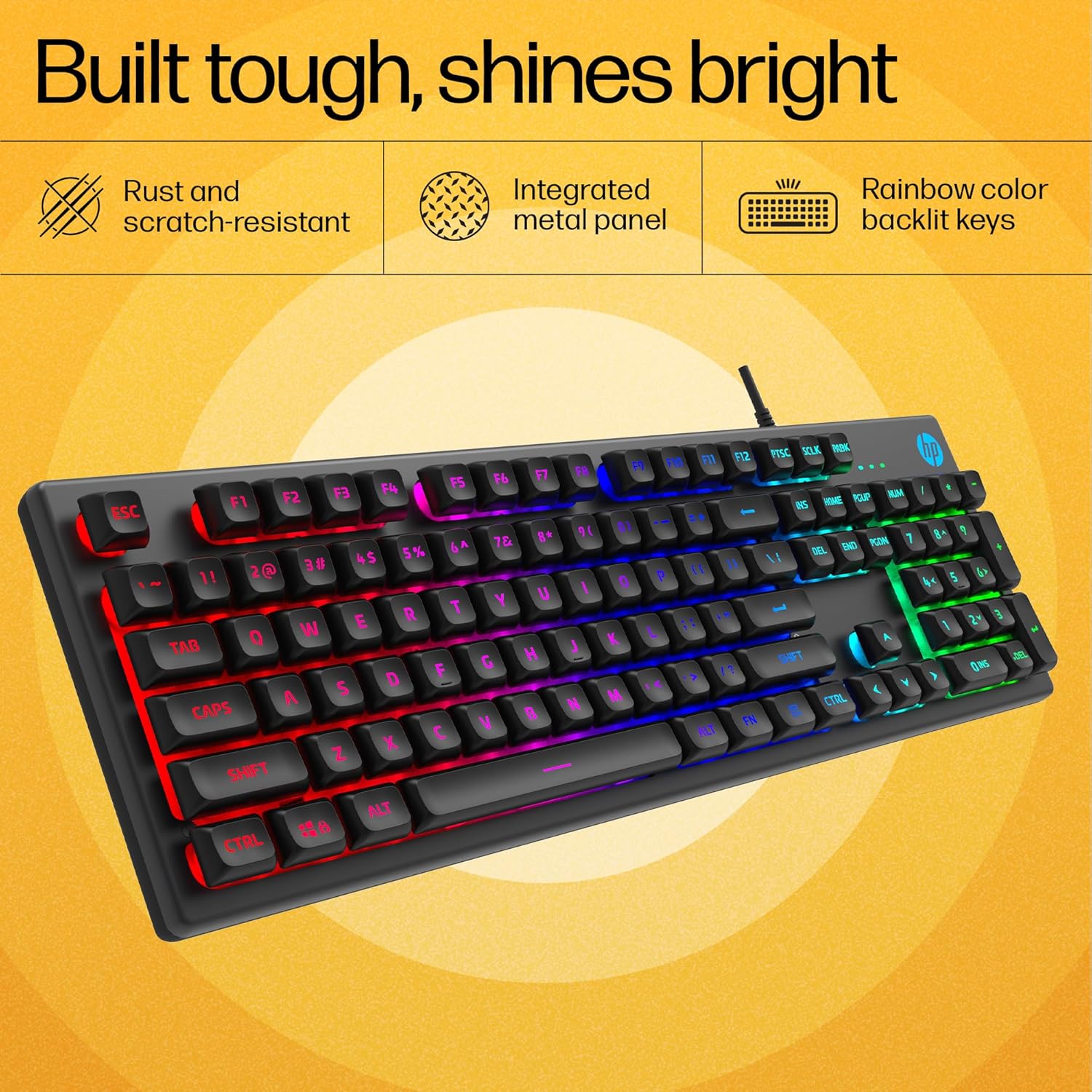 HP KM300F Wired USB Gaming Keyboard and Mouse Combo Set (8AA01AA#ACJ) Wired USB Gaming Keyboard