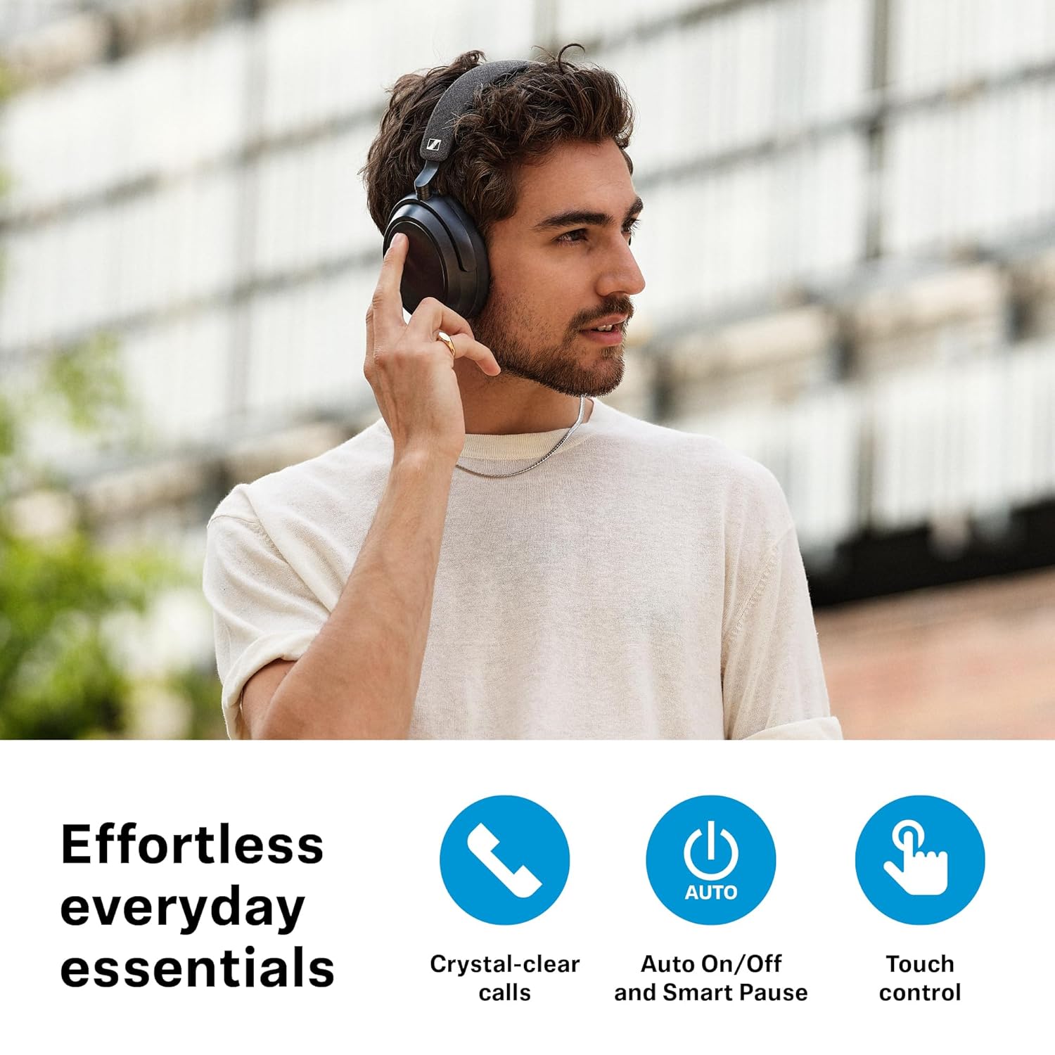 Sennheiser MOMENTUM 4 Wireless designed in Germany with Adaptive ANC and 60 hours battery Bluetooth Headphone
