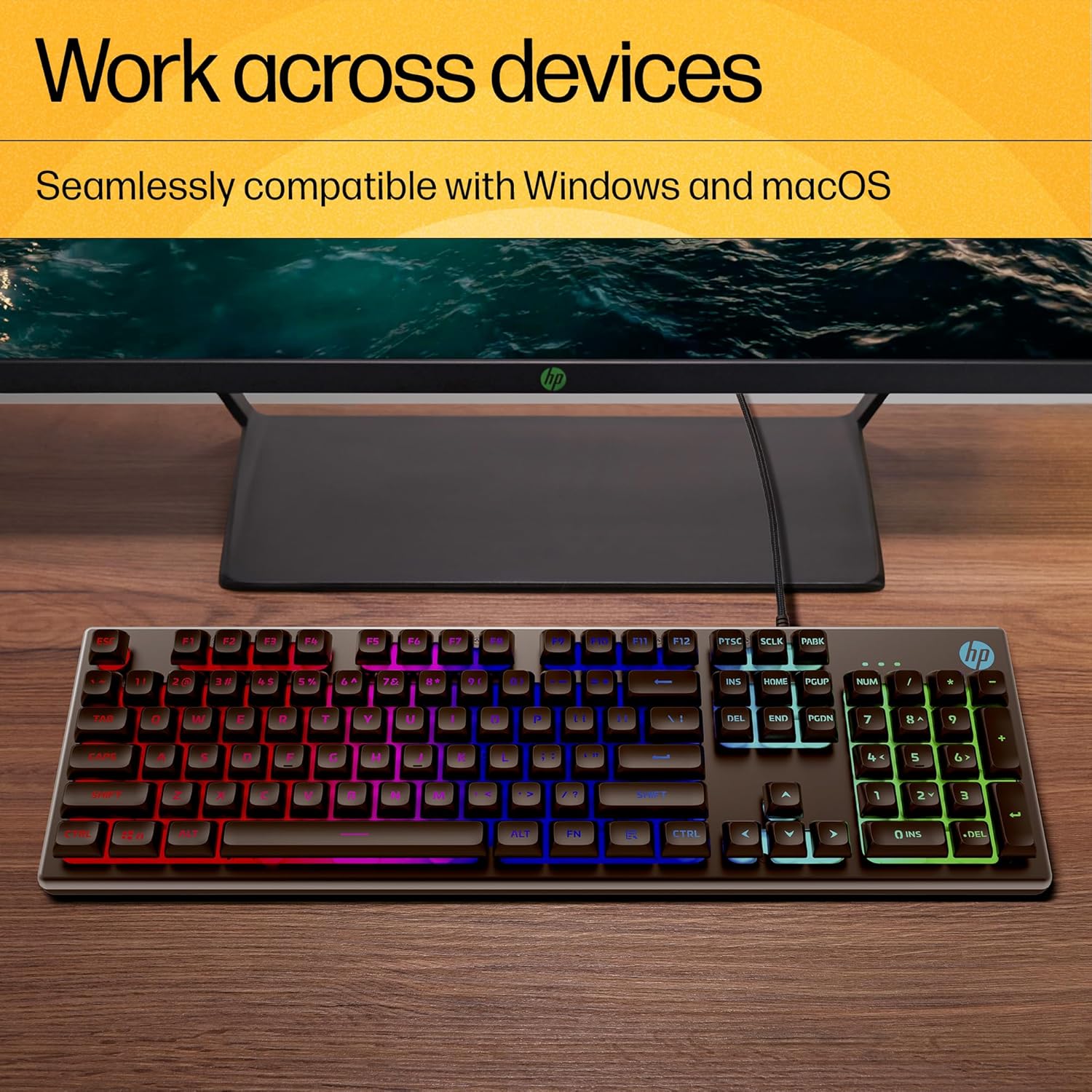 HP KM300F Wired USB Gaming Keyboard and Mouse Combo Set (8AA01AA#ACJ) Wired USB Gaming Keyboard