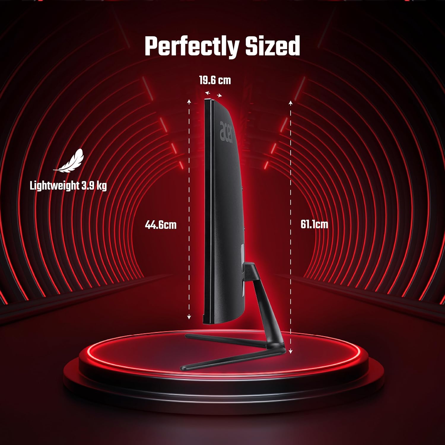 Acer NITRO Curved Full HD LED Backlit VA Panel with HDR10 Support, Vision Care, Display Widget, 1500R Curvature Gaming Monitor