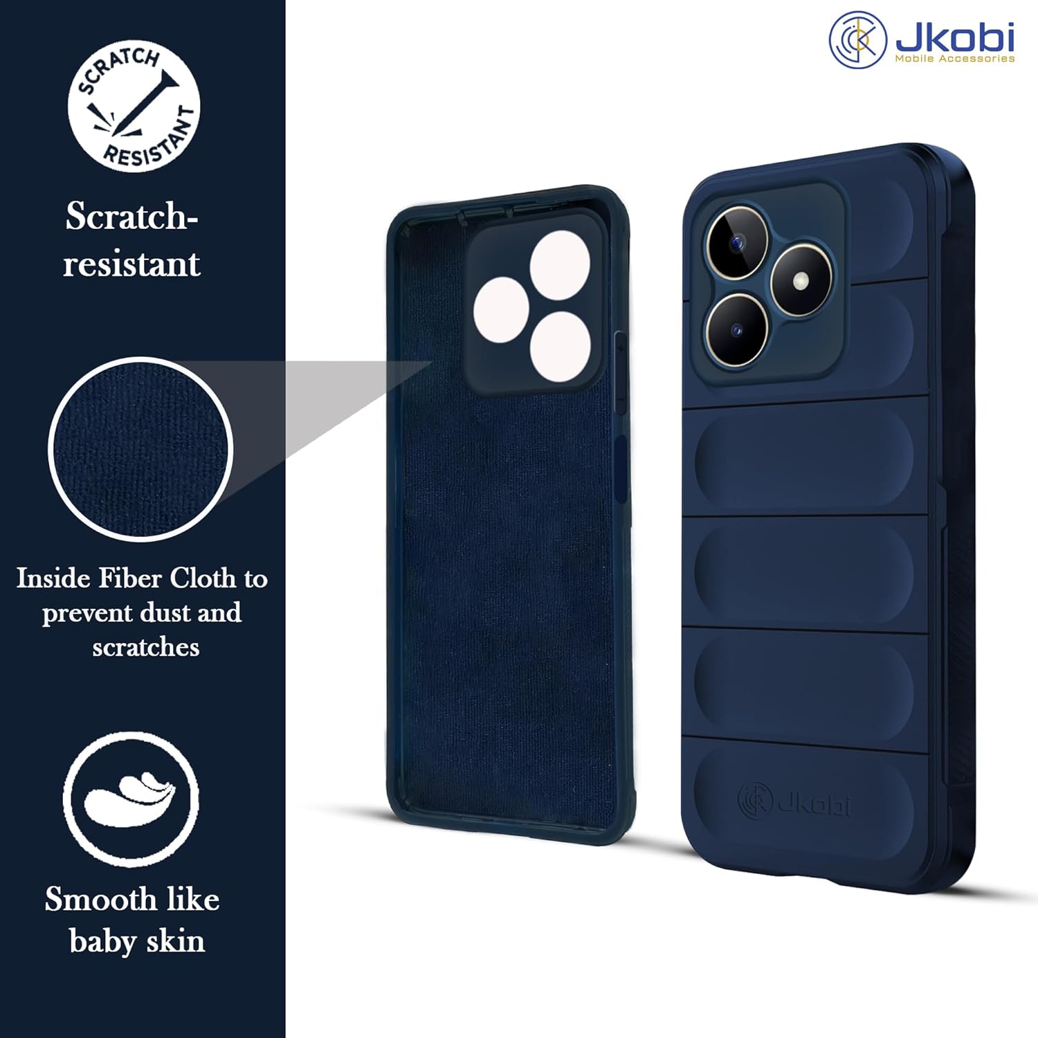 Protect Back Cover Case for Realme C53 (Matte Liquid Silicone | Micro-Fiber Cloth Inside | Camera Protection | Shockproof