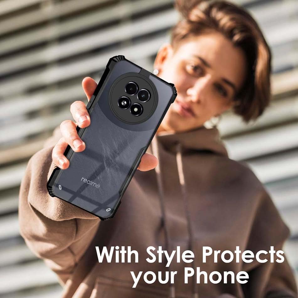 Protect Shockproof Crystal Clear Back Cover Case for Realme 13 5G | Protective Design | 360 Degree Protection | Transparent Back Cover