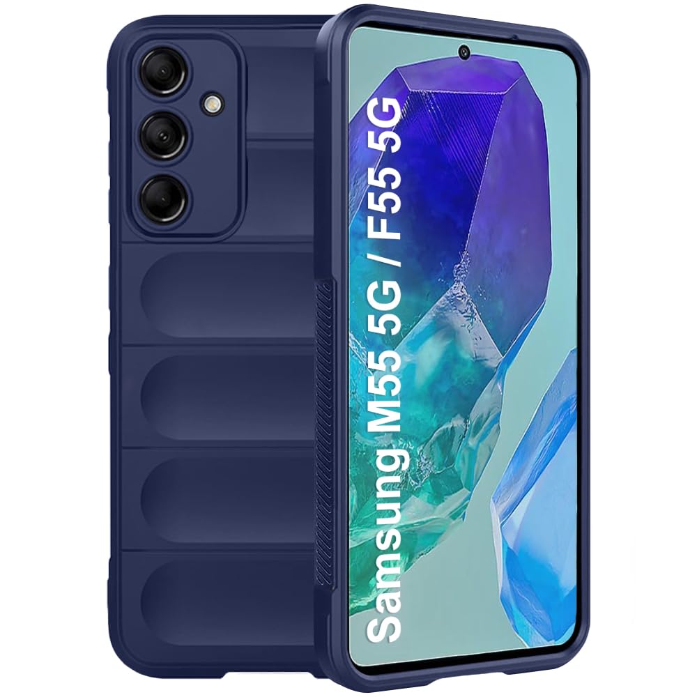 Protect Liquid Silicon Back Cover Case for Samsung Galaxy M55 / M55s / F55 5G | Shockproof Military Grade Protection
