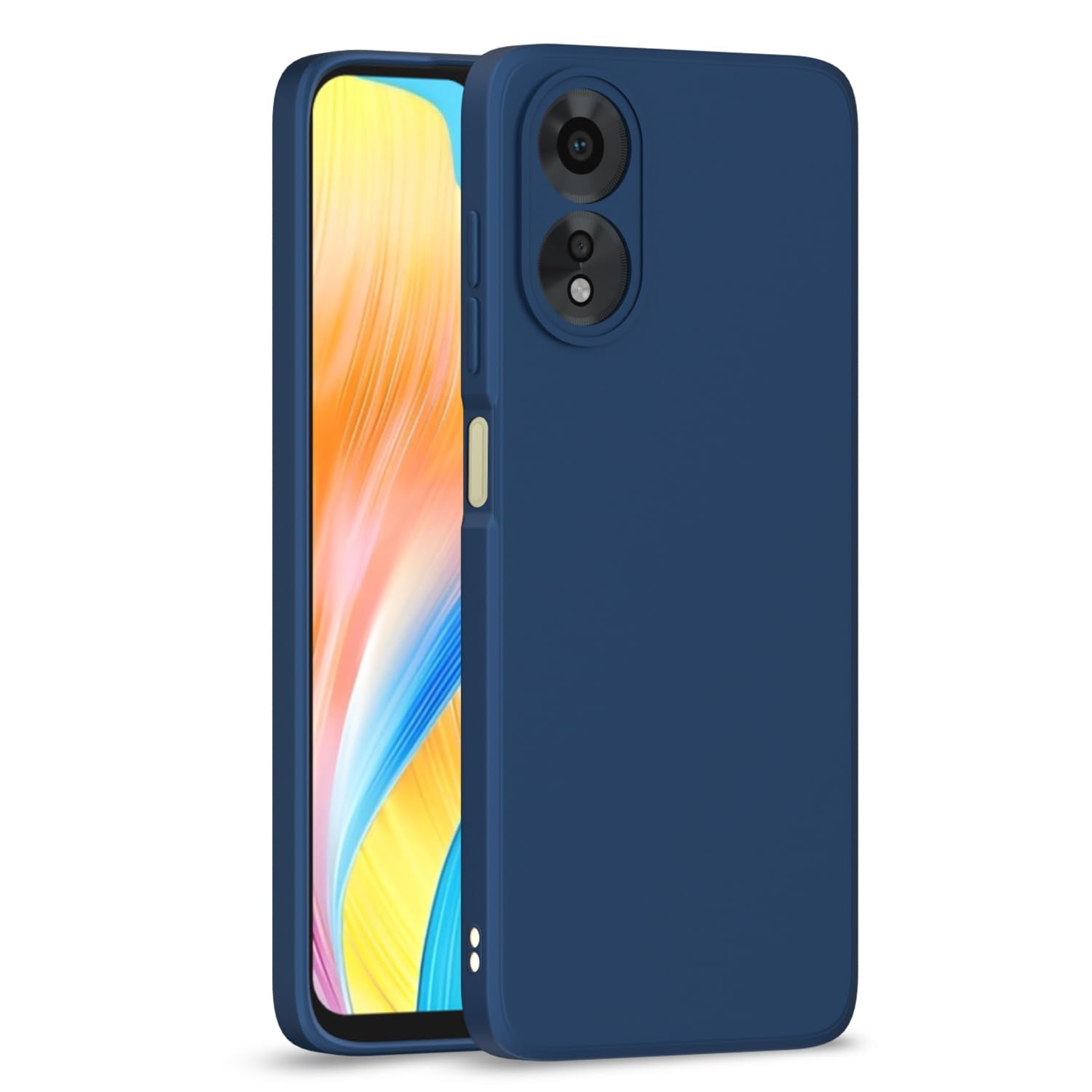 Protect Oppo A38 4G / Oppo A18 4G Back Cover Camera Protection Shockproof Soft Matte Silicone Back Case