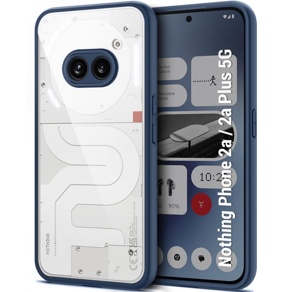 Protect Ultra-Hybrid Shockproof Back Cover Case for Nothing Phone 2a Plus | Camera Protection Bump | Hard Back Cover for Nothing Phone 2A (PC & TPU, Crystal Clear Back, Black Sides)