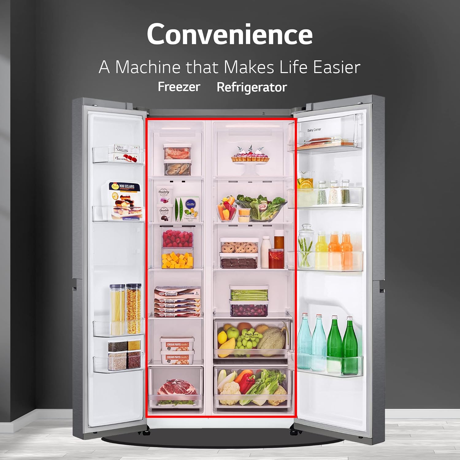 LG 688 L Frost-Free Smart Inverter Compressor Side-By-Side Refrigerator