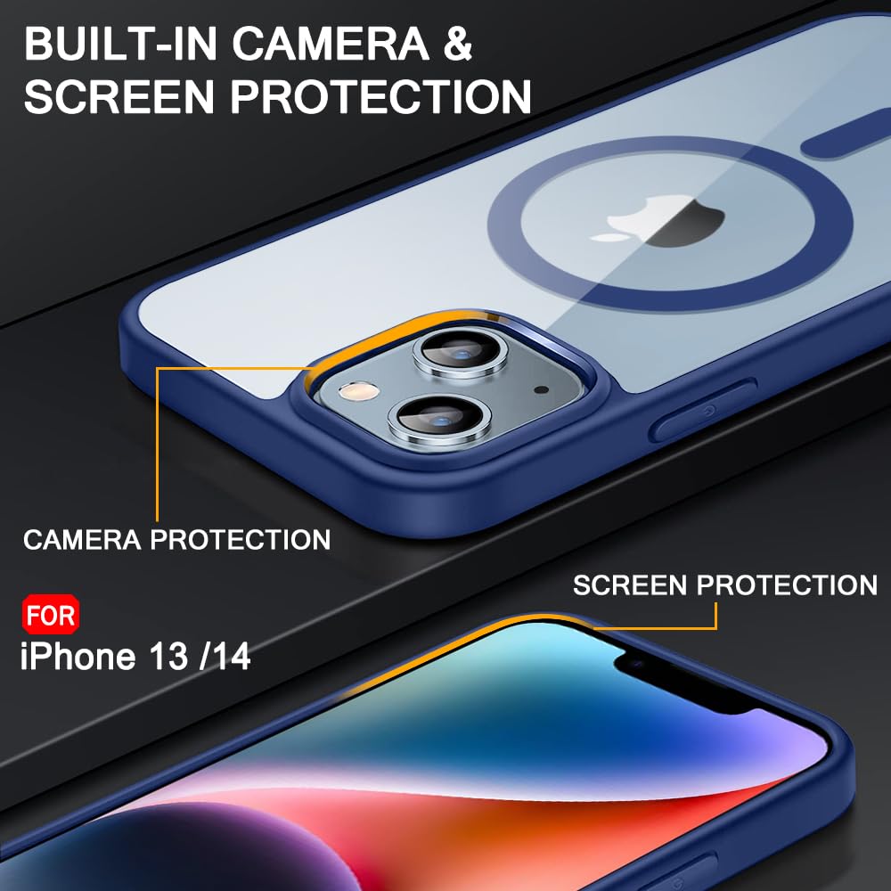 Protect Ultra-Hybrid Back Cover Case for iPhone 14 Compatible with MagSafe | Camera Protection | Crystal Clear Transparent Back Cover