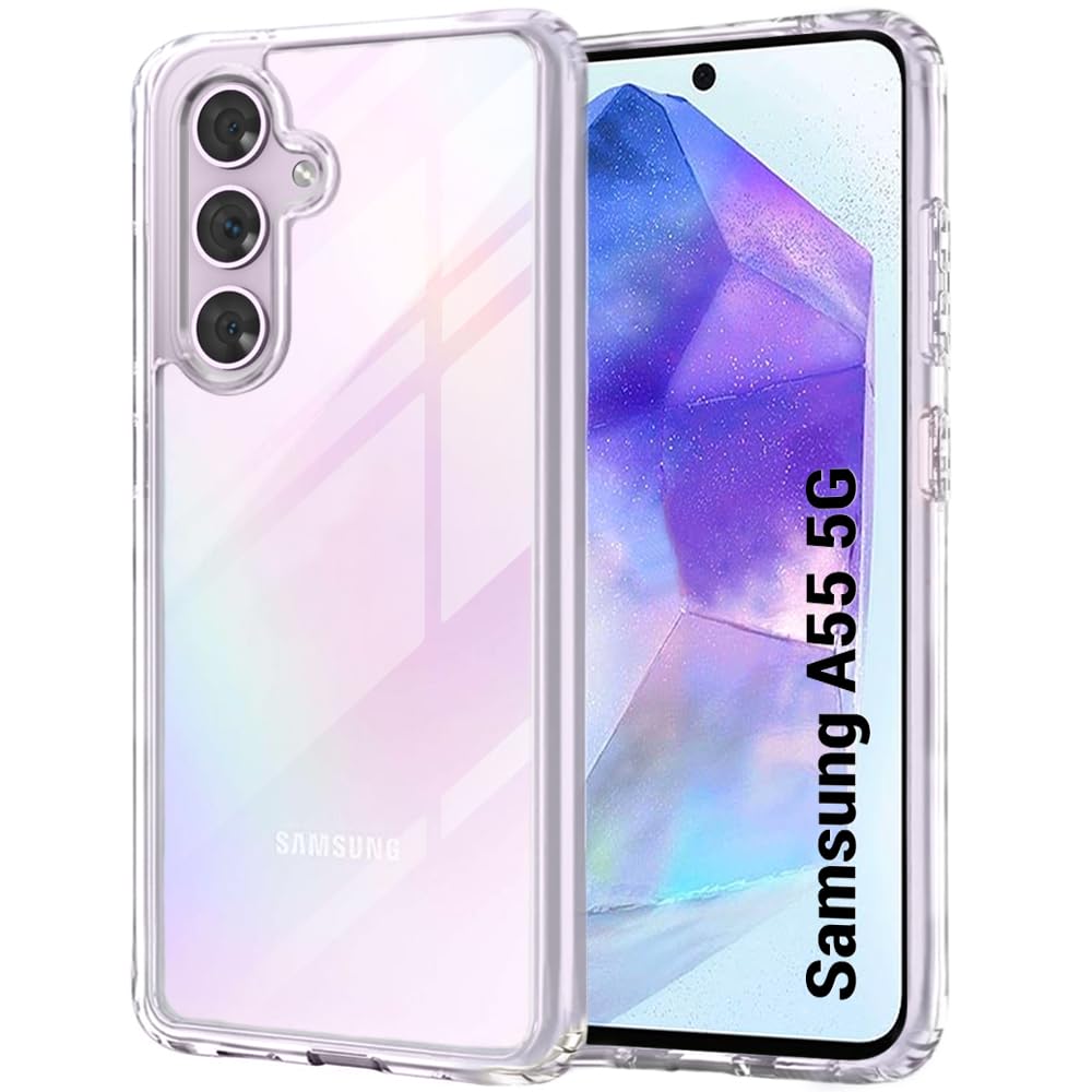 Protect Ultra-Hybrid Shockproof Back Cover Case for Samsung Galaxy A55 5G | Camera Protection Bump | Hard Back Cover Case