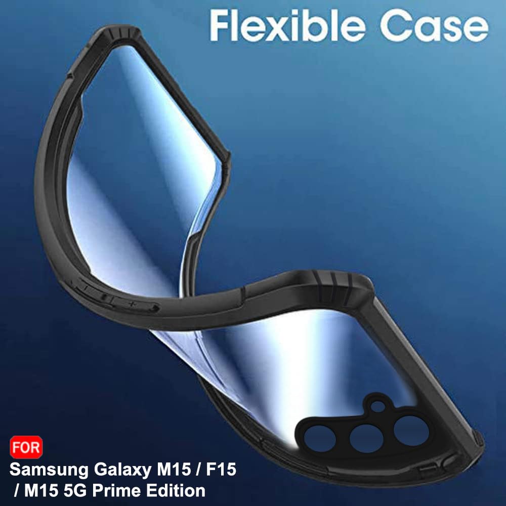 Protect Shockproof Crystal Clear Back Cover Case Compatible with Samsung Galaxy M15