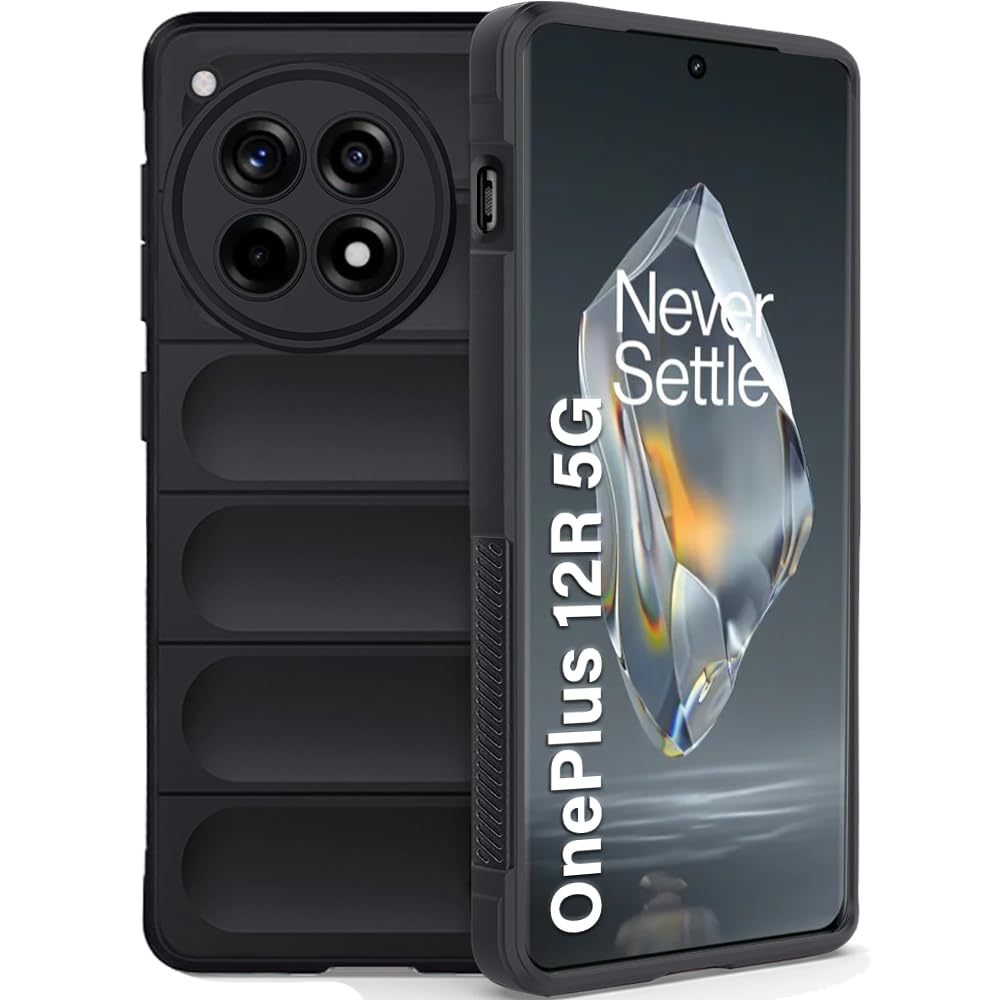 Protect Liquid Silicon Back Cover Case for OnePlus 12R 5G | Shockproof Military Grade Protection | Micro-Fibre Cloth On Inner Side