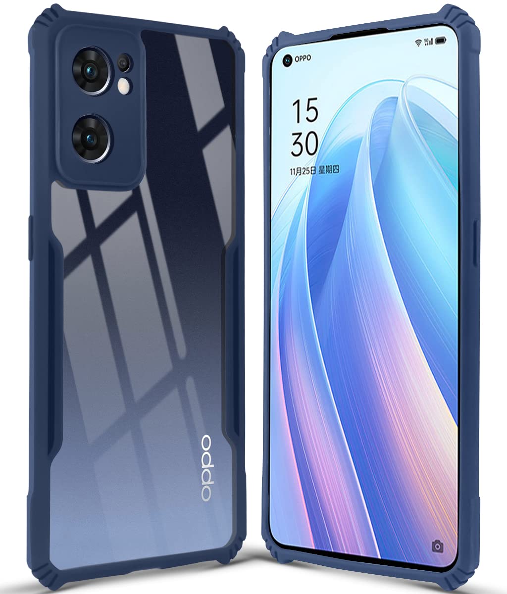 Protect Cover Case for Oppo Reno7 5G | Reno 7 5G (Shockproof with Polycarbonate Clear Panel
