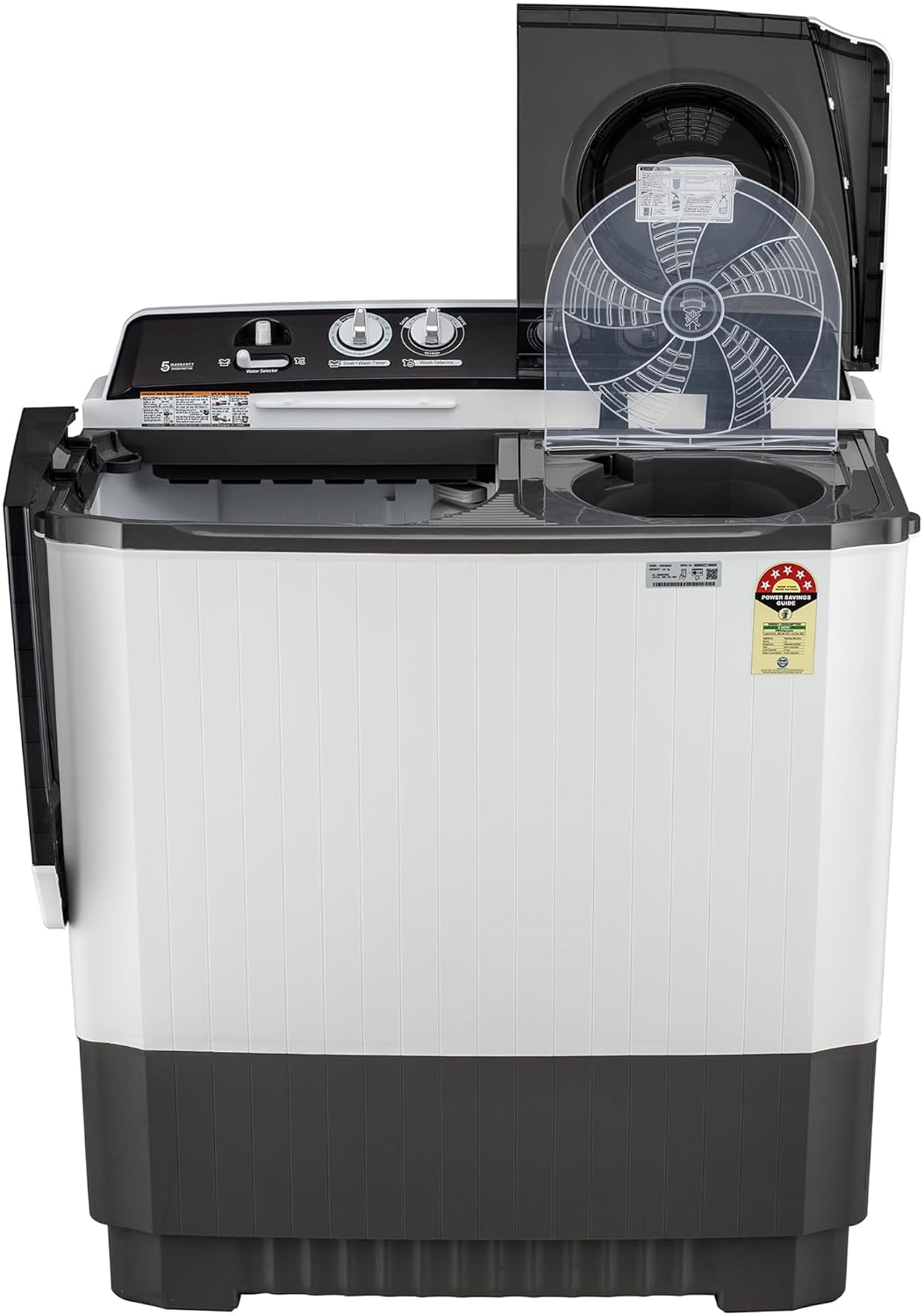 LG 9.5 kg 5 Star Wind jet dry Semi-Automatic Top Load Washing Machine