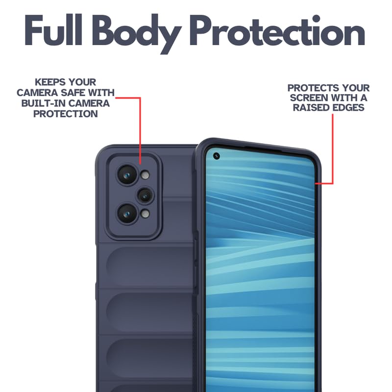 Protect Liquid Silicon Back Cover Case for Realme GT 2 Pro 5G, Shockproof Military Grade Protection with Micro-Fibre Inner Side, Built-in Anti-Slip Grip