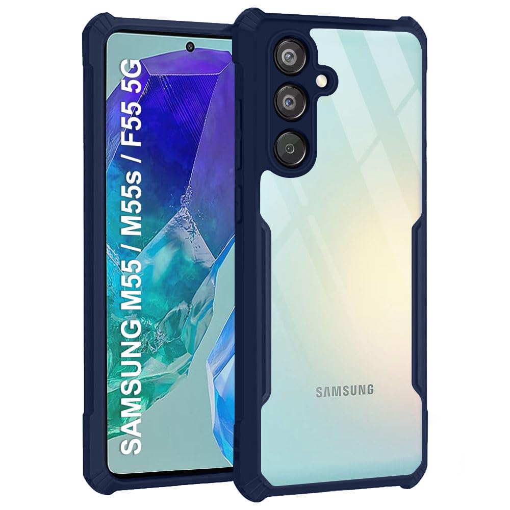 Protect Crystal Clear Back Cover Case for Samsung Galaxy M55 / M55s / F55 5G | 360 Degree Protection | Protective Design | Transparent Cover