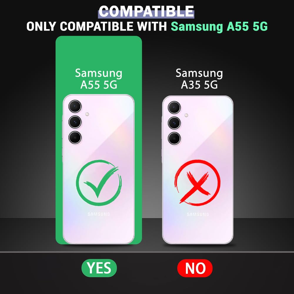 Protect Ultra-Hybrid Shockproof Back Cover Case for Samsung Galaxy A55 5G | Camera Protection Bump | Hard Back Cover Case