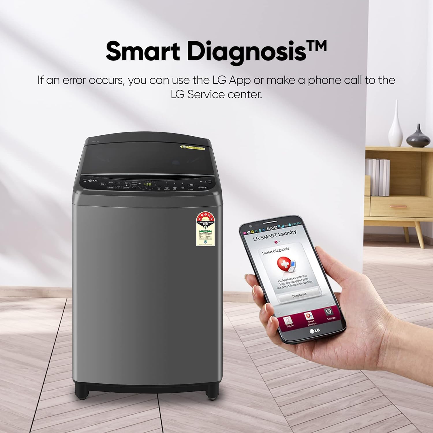 LG 10 Kg 5 Star Inverter Wi-Fi Fully-Automatic Top Load Washing Machine