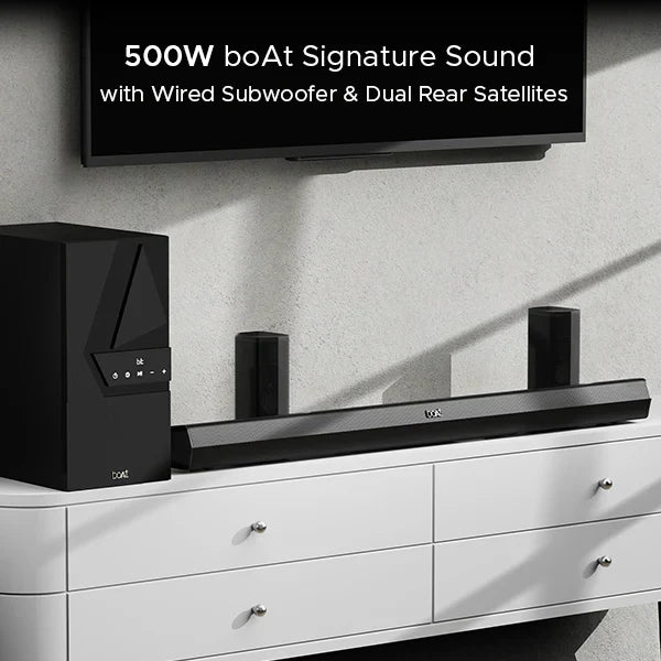 boAt Aavante Bar 3500 with Bass & Treble Controls, EQ Modes & Master Remote Control 500 W Bluetooth Soundbar