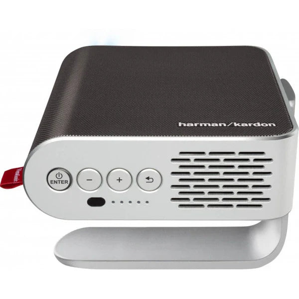 ViewSonic M1+_G2 (300 lm) Portable with 854x480p Resolution, 100'' Maximum Display, Bluetooth & Smart Wi-Fi , Harman Kardon Speaker, HDMI, USB Type-C LED Projector