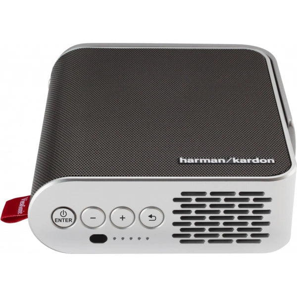 ViewSonic M1+_G2 (300 lm) Portable with 854x480p Resolution, 100'' Maximum Display, Bluetooth & Smart Wi-Fi , Harman Kardon Speaker, HDMI, USB Type-C LED Projector