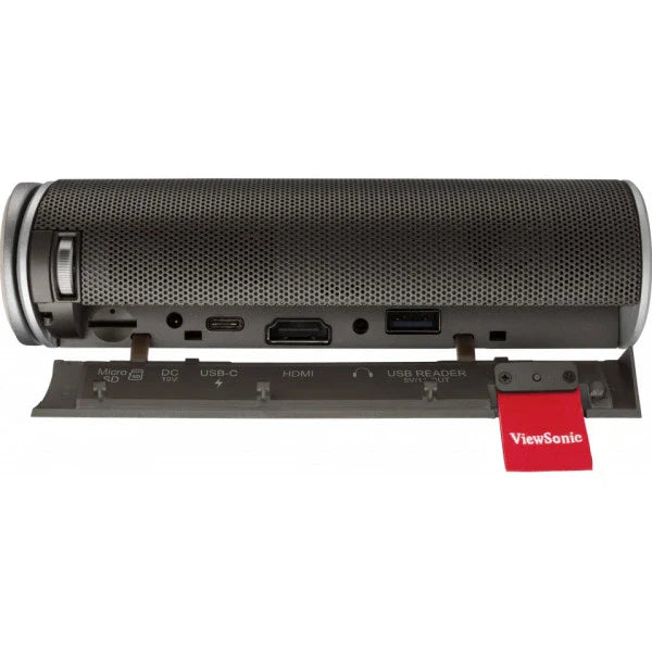 ViewSonic M1+_G2 (300 lm) Portable with 854x480p Resolution, 100'' Maximum Display, Bluetooth & Smart Wi-Fi , Harman Kardon Speaker, HDMI, USB Type-C LED Projector